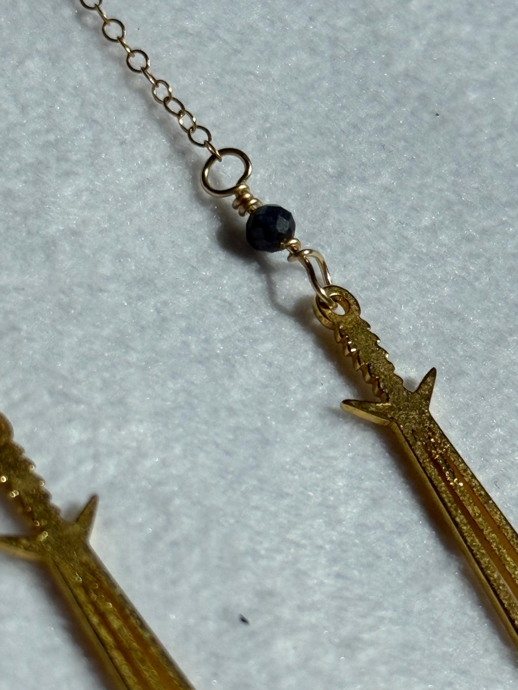Midnight Blade Drop Earrings