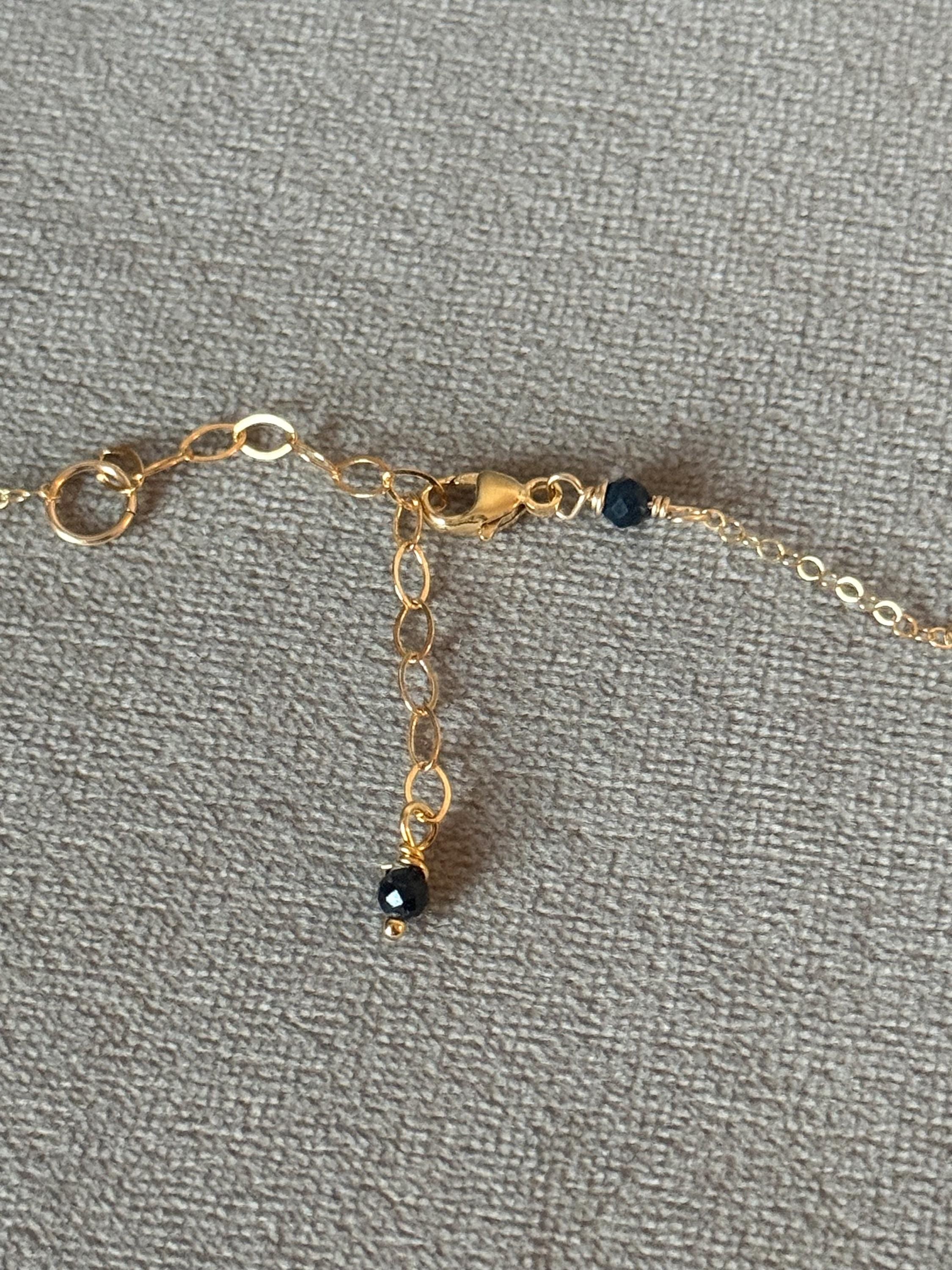 Midnight Saphire Pearl Necklace
