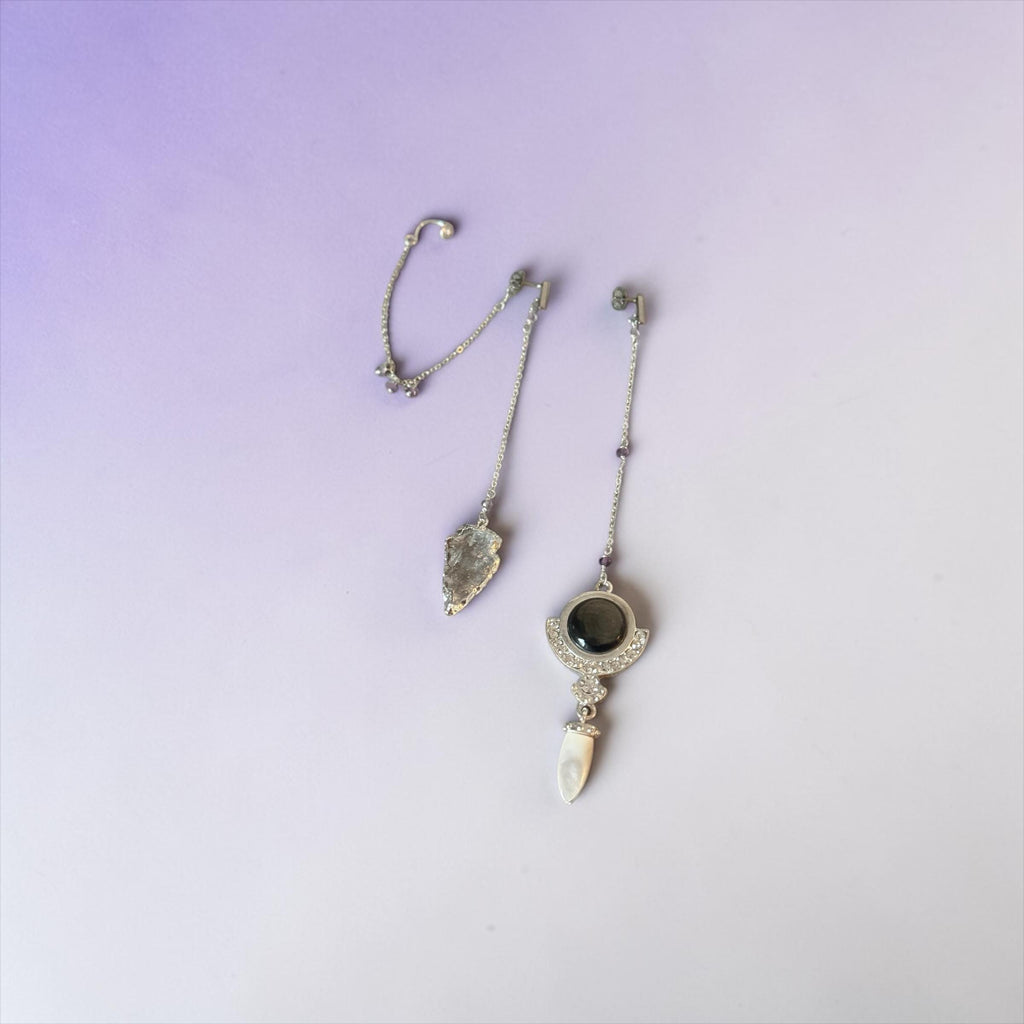 Noir Relic Asymmetry Earrings