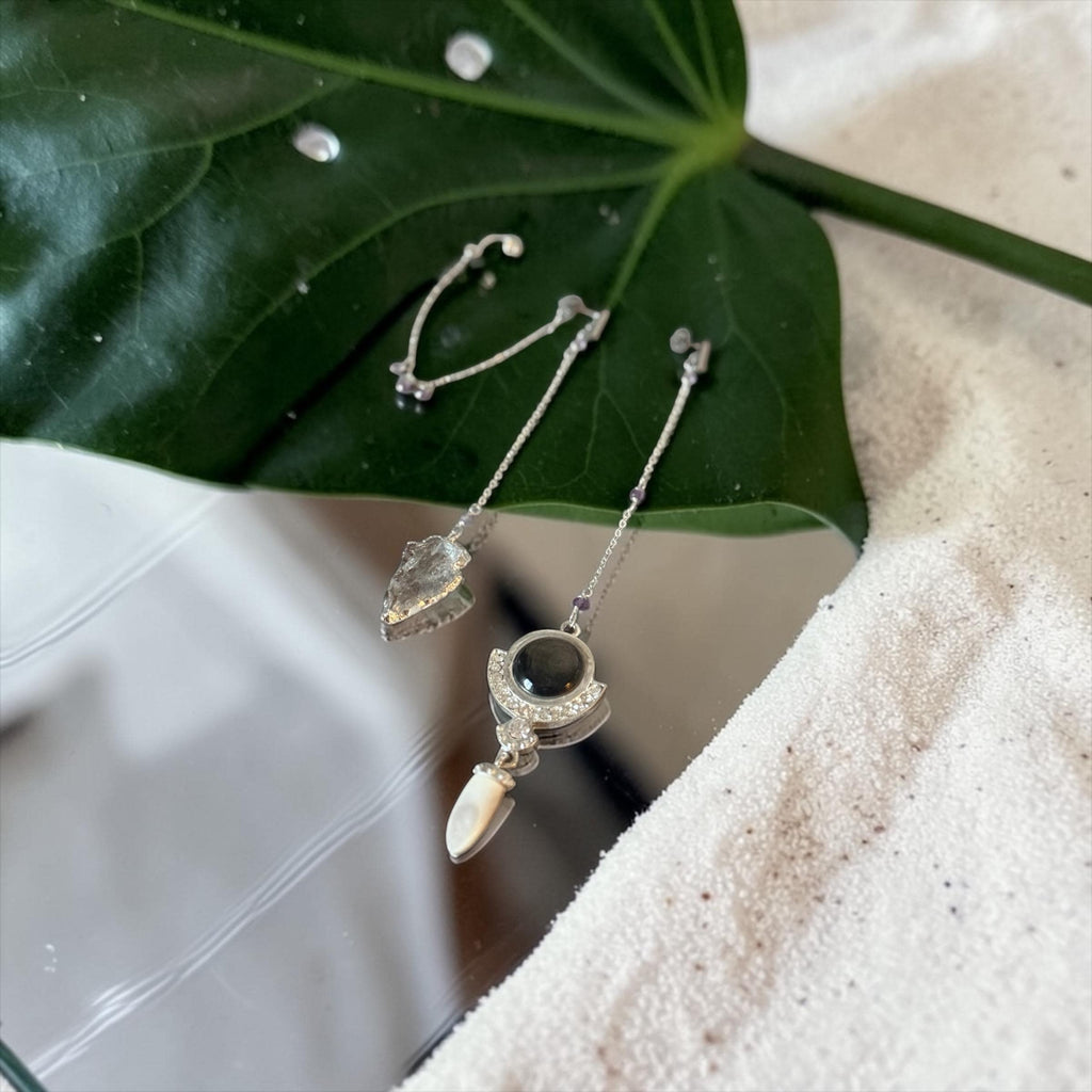 Noir Relic Asymmetry Earrings