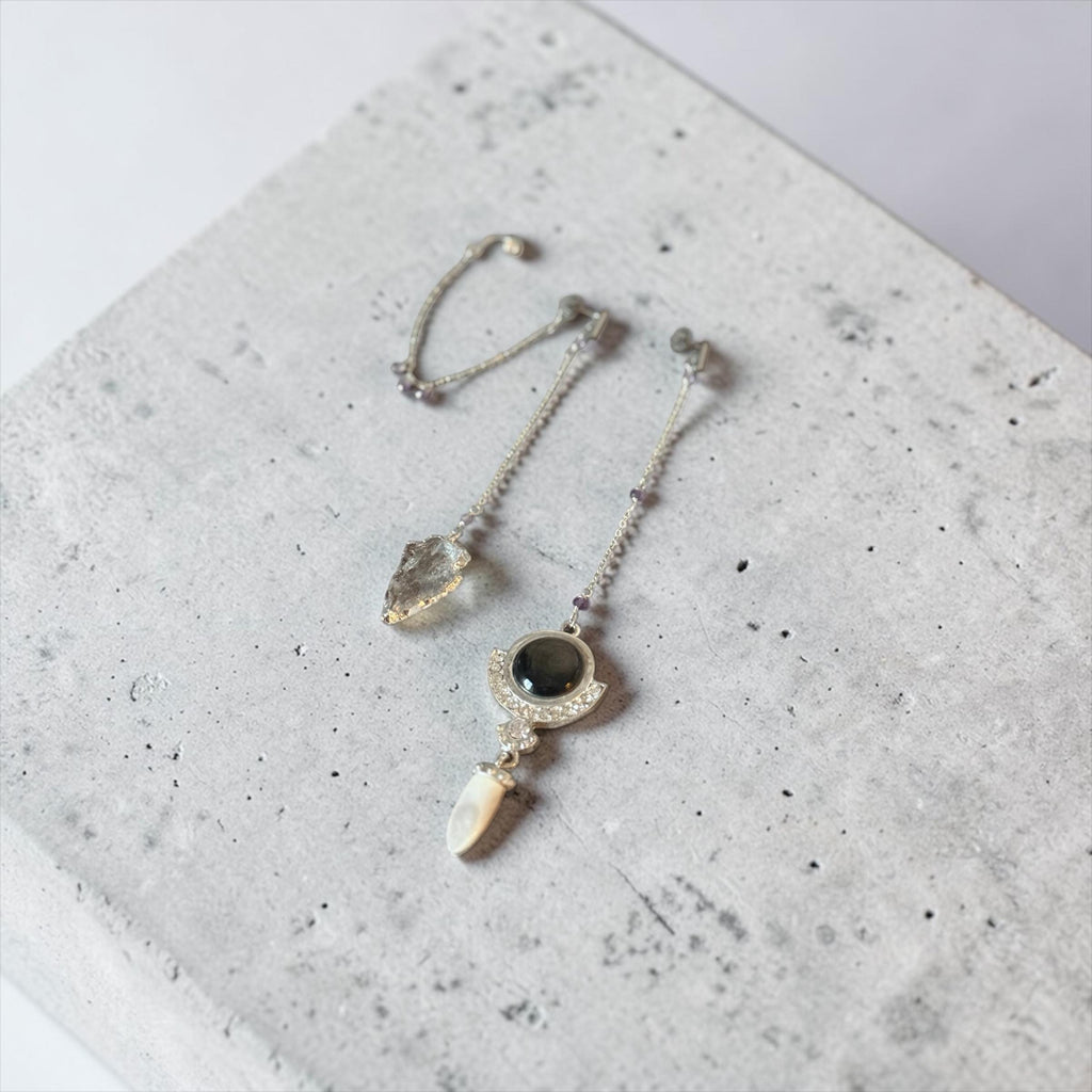 Noir Relic Asymmetry Earrings
