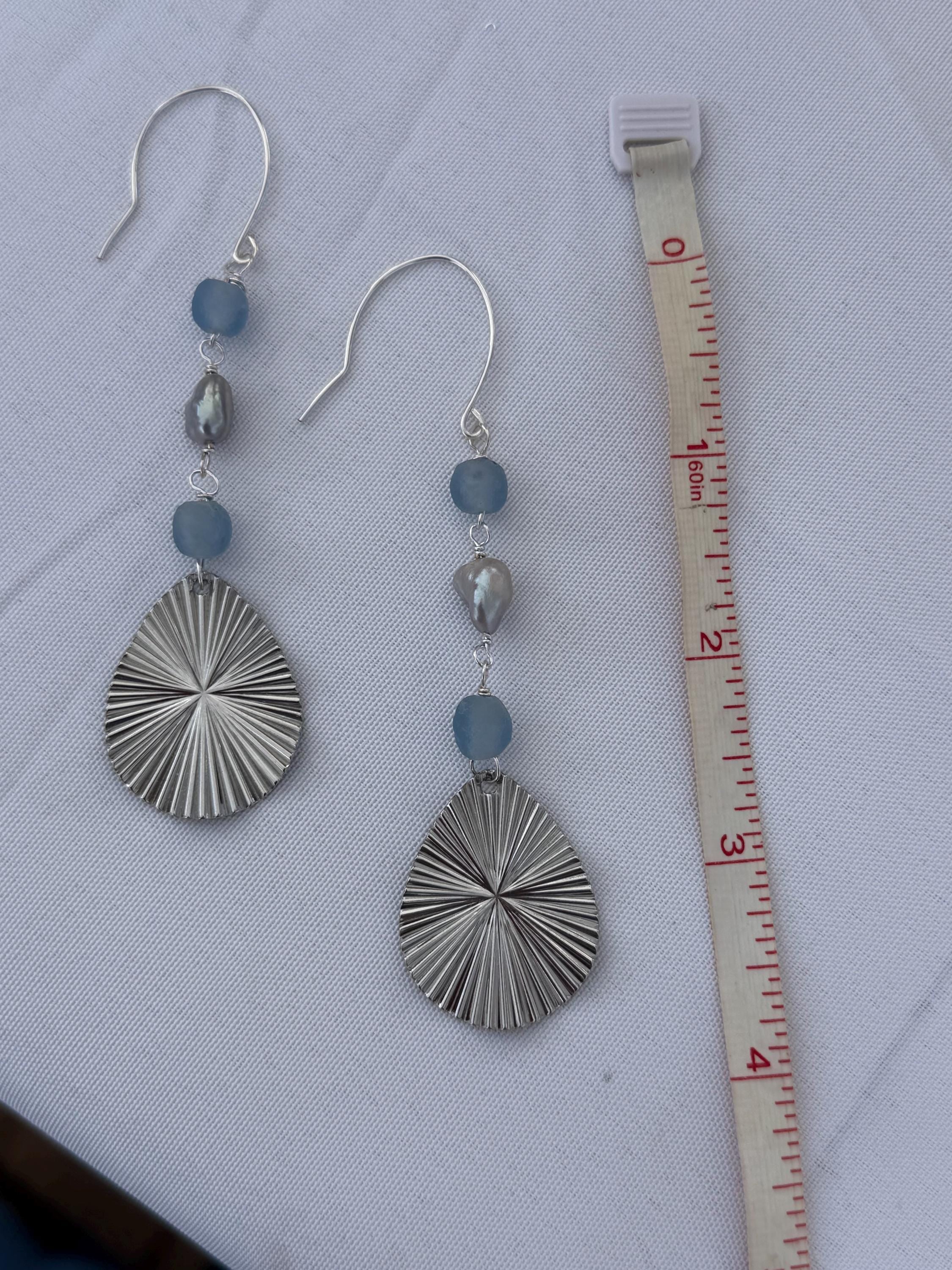 Silver Tide Radiance Earrings