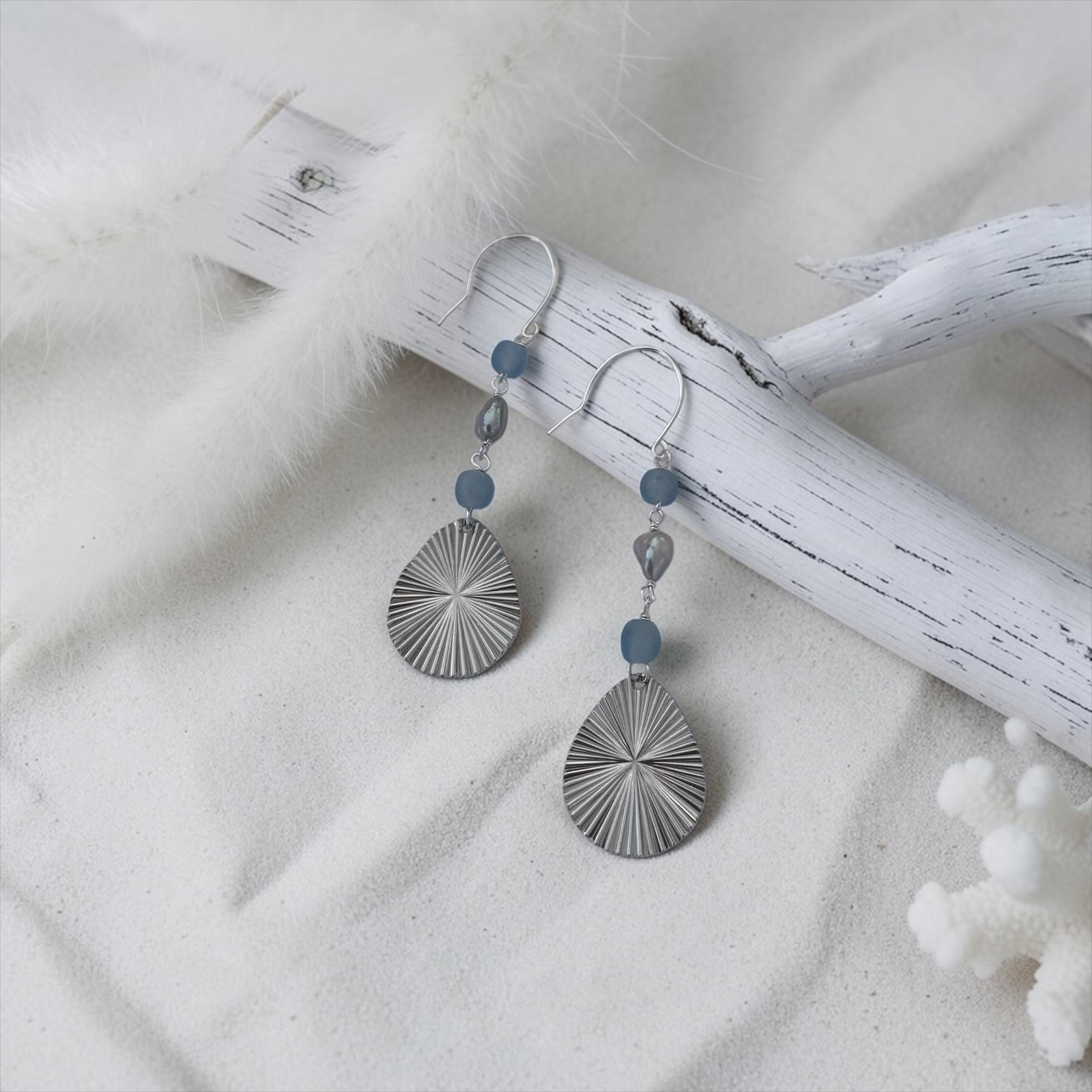 Silver Tide Radiance Earrings