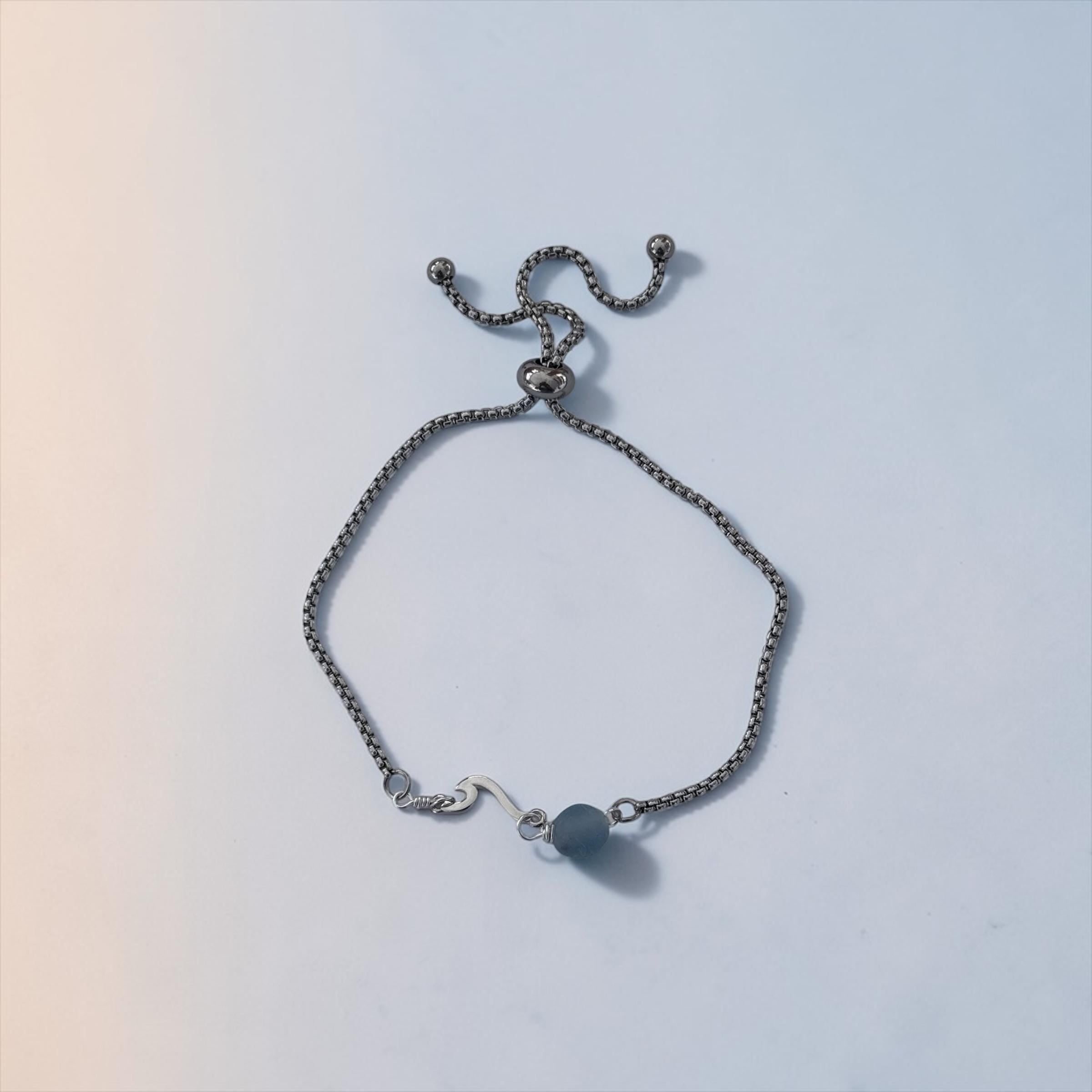 Glacial Tide Slider Bolo Bracelet — Coastal Silver Edition