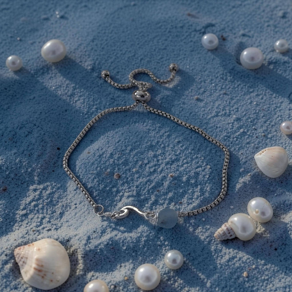 Glacial Tide Slider Bolo Bracelet — Coastal Silver Edition