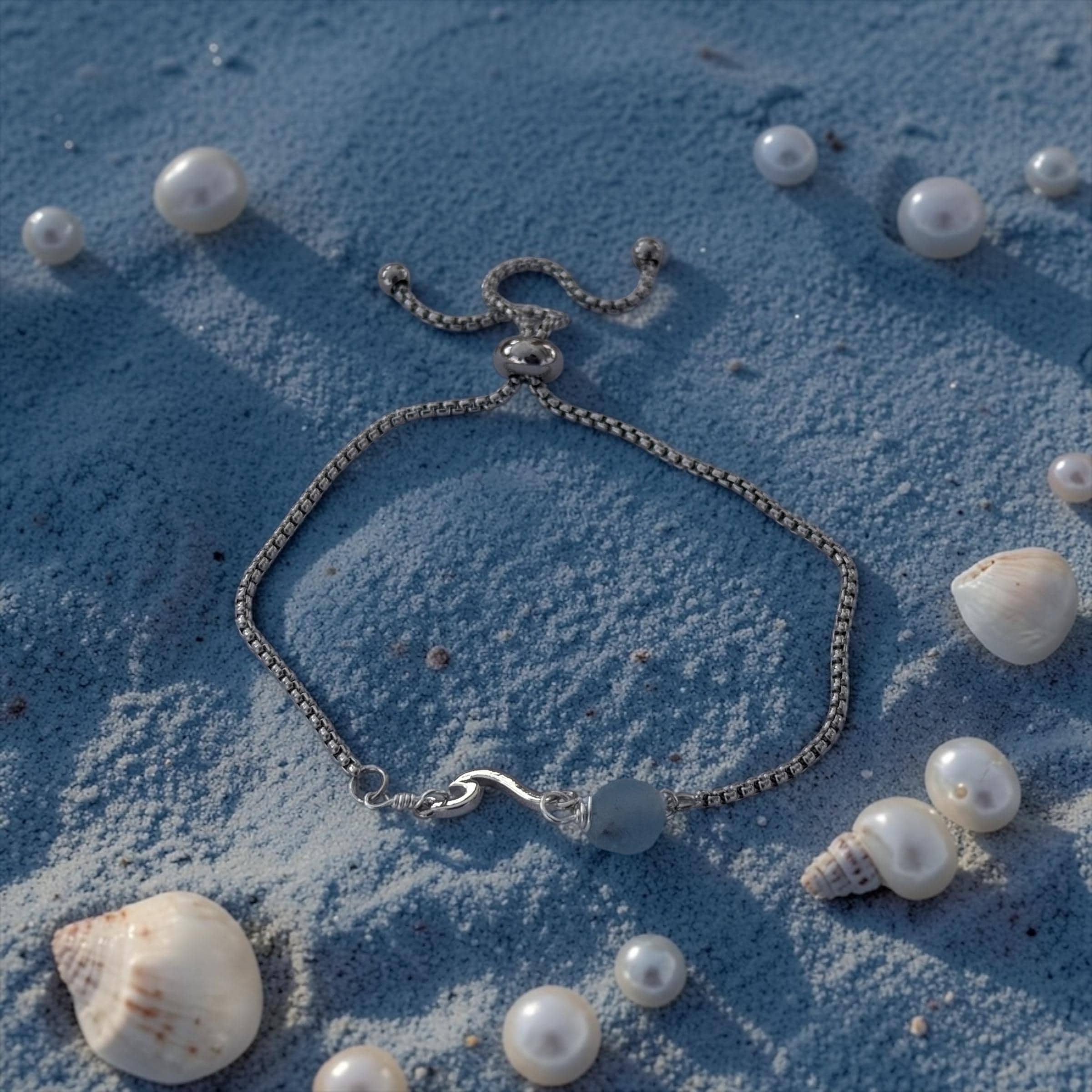 Glacial Tide Slider Bolo Bracelet — Coastal Silver Edition