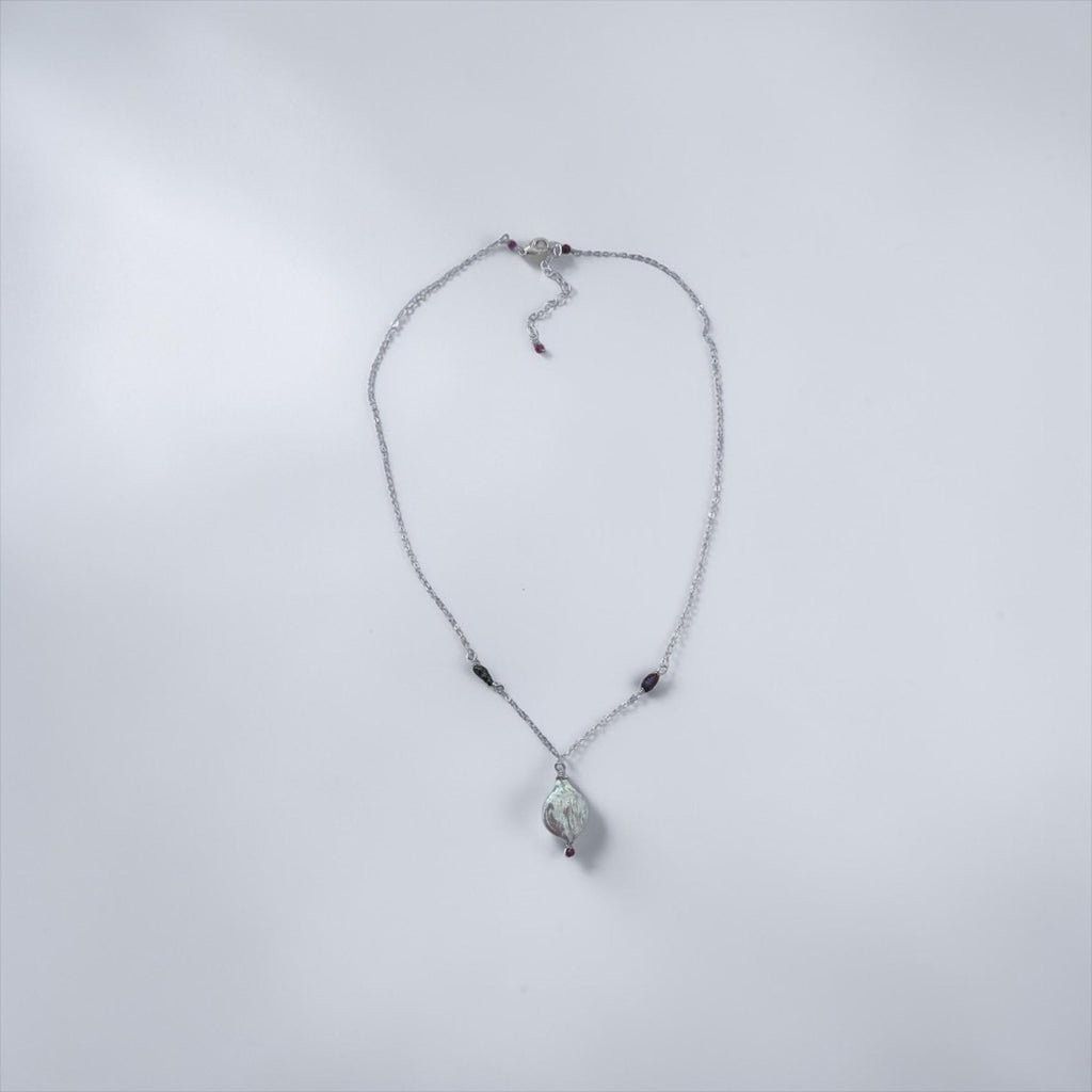 Saltwater Glow Pearl Drop Necklace — Ocean Muse Collection