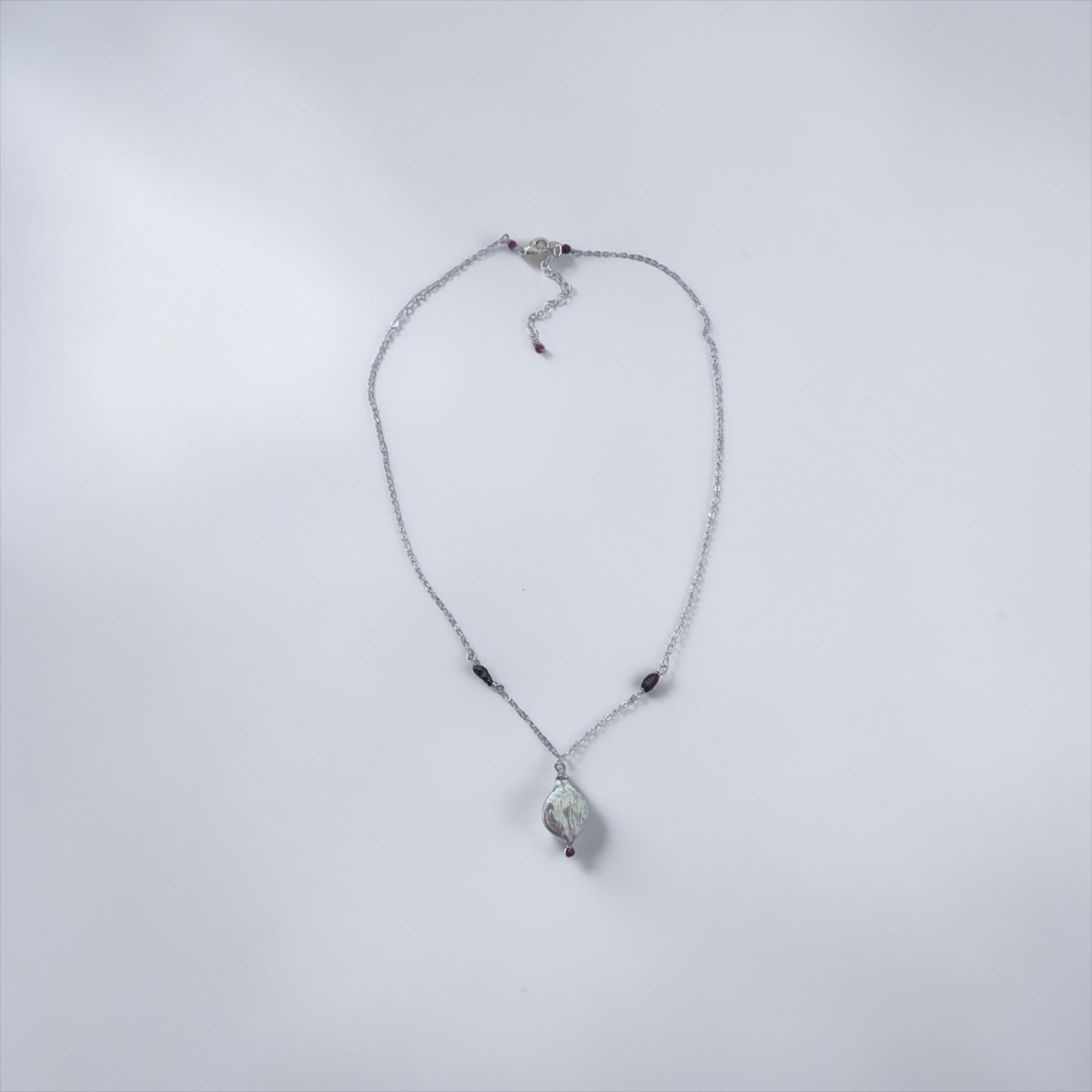 Saltwater Glow Pearl Drop Necklace — Ocean Muse Collection