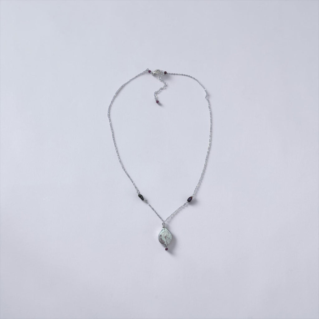 Saltwater Glow Pearl Drop Necklace — Ocean Muse Collection