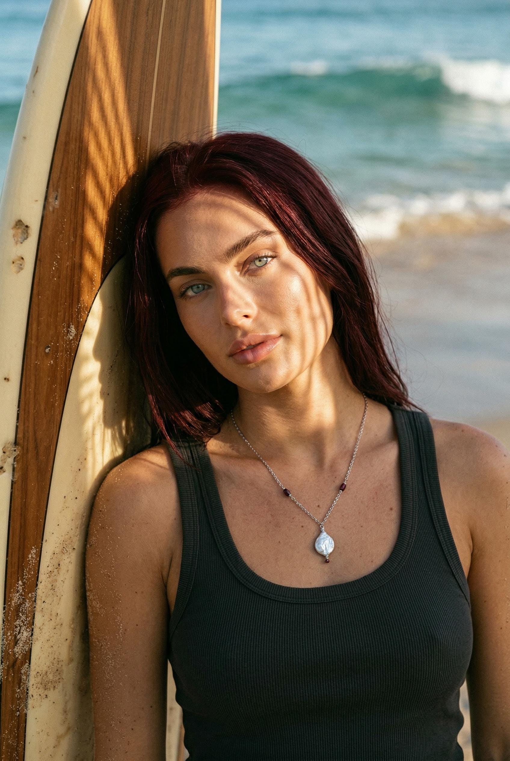 Saltwater Glow Pearl Drop Necklace — Ocean Muse Collection