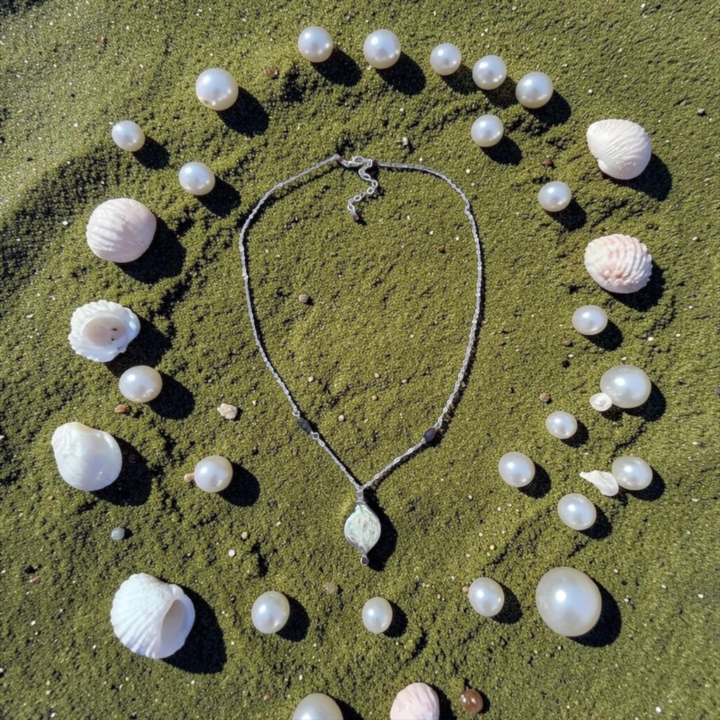 Saltwater Glow Pearl Drop Necklace — Ocean Muse Collection