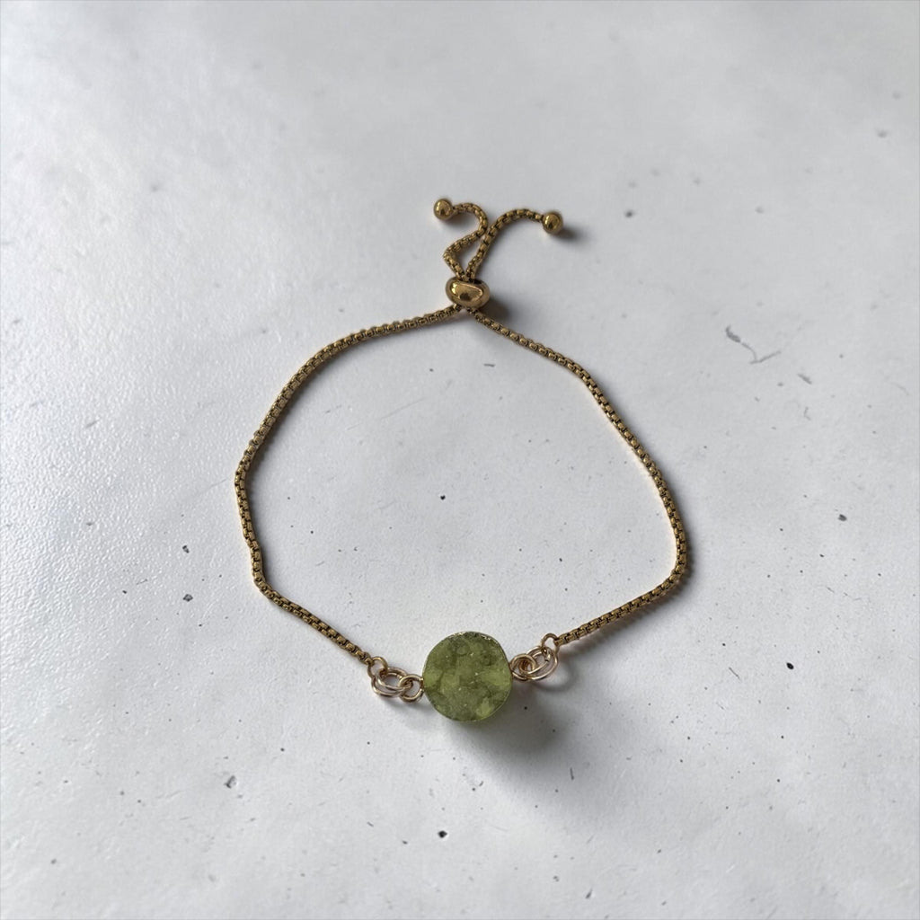 Citrus Tide Druzy Slider Bolo Bracelet — Coastal Crush Collection