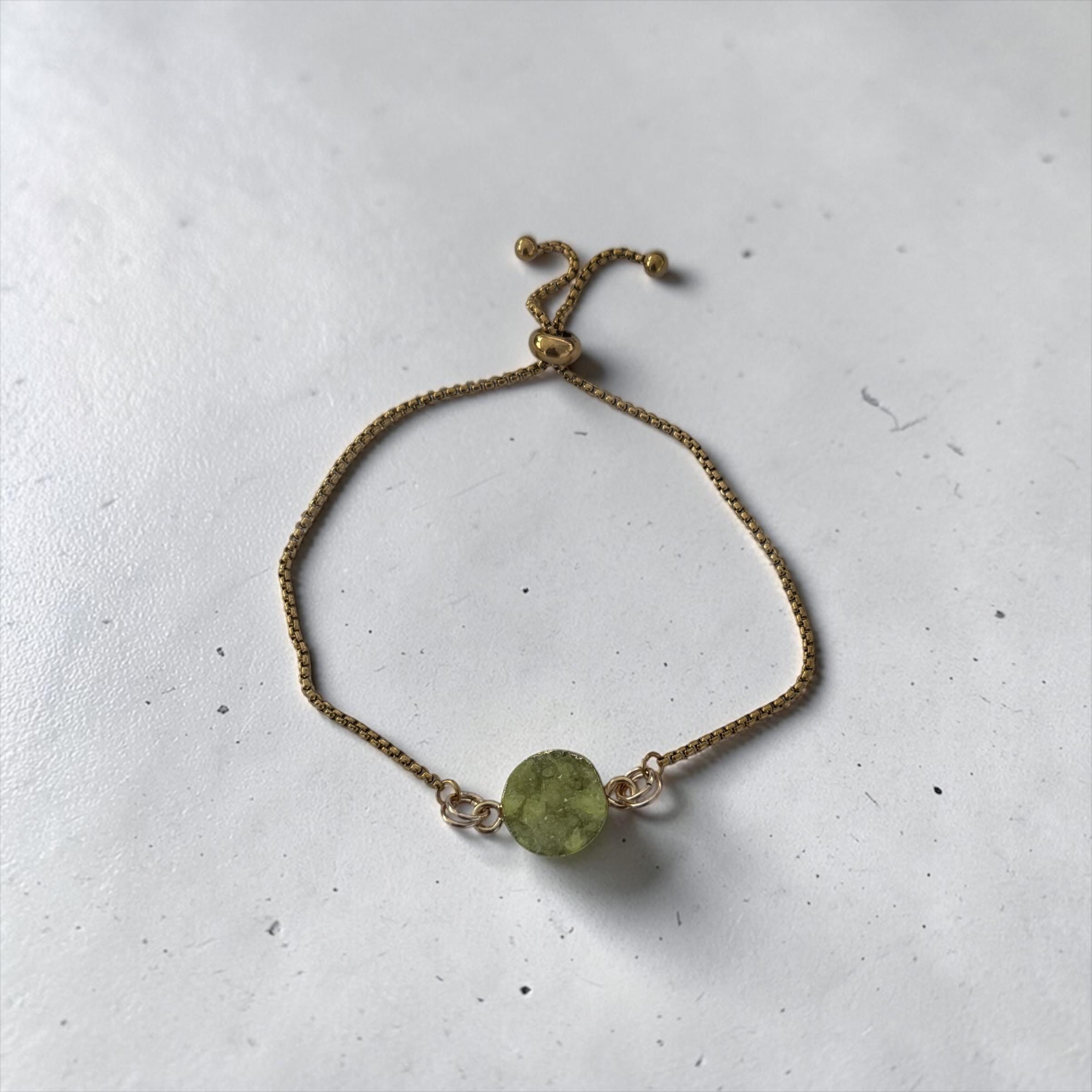 Citrus Tide Druzy Slider Bolo Bracelet — Coastal Crush Collection