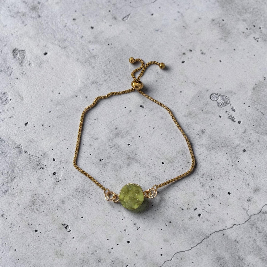 Citrus Tide Druzy Slider Bolo Bracelet — Coastal Crush Collection