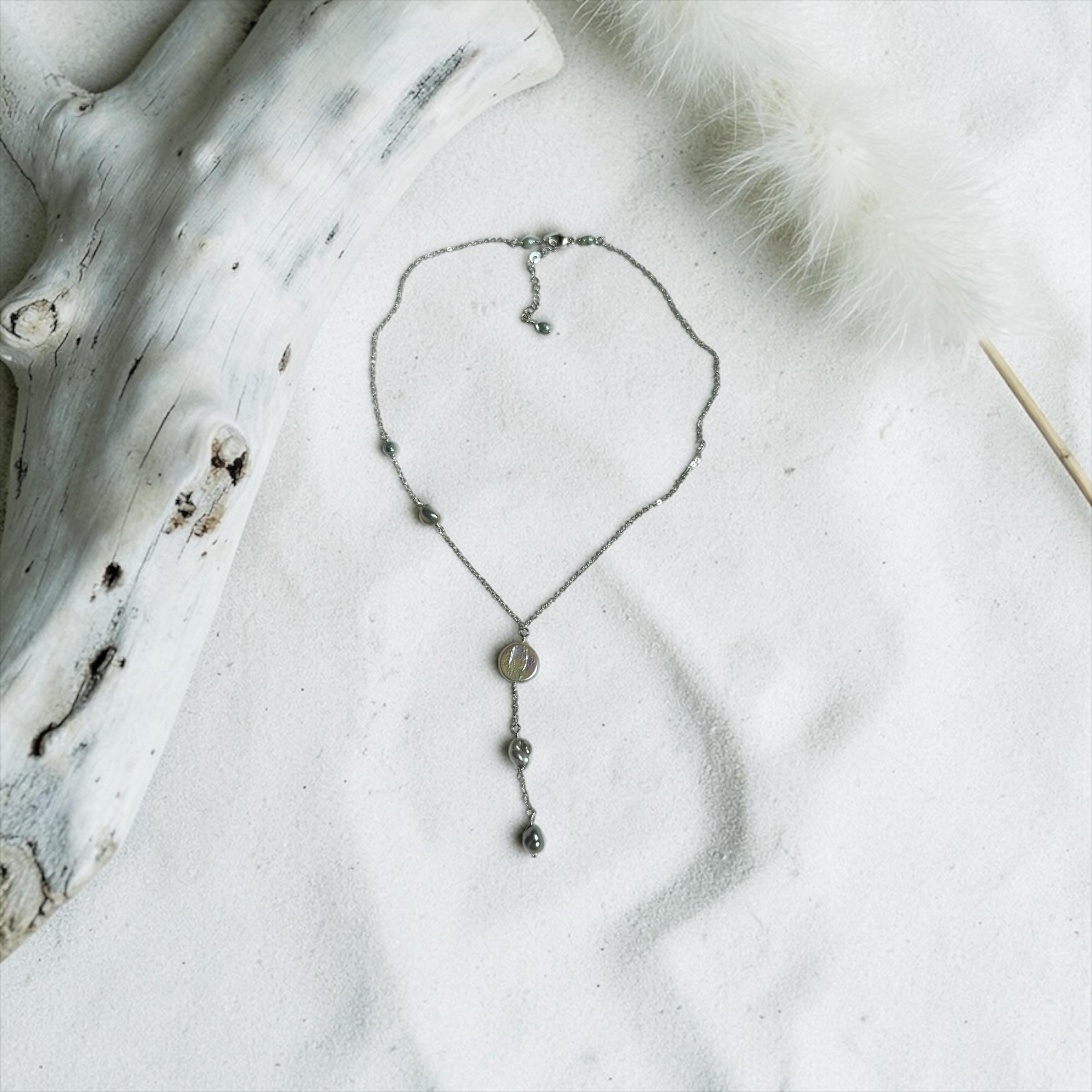 Shoreline Siren Pearl Drop Necklace