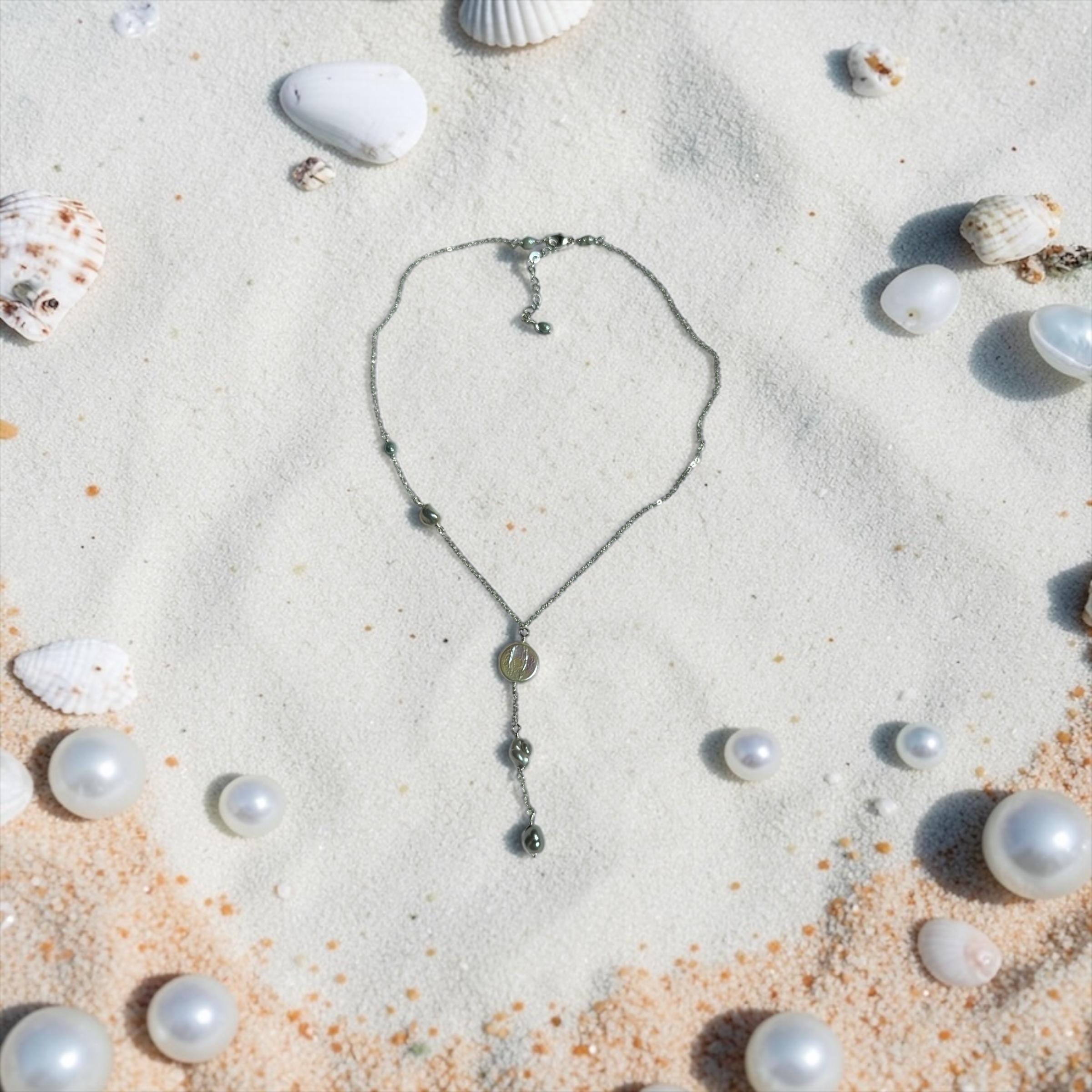 Shoreline Siren Pearl Drop Necklace