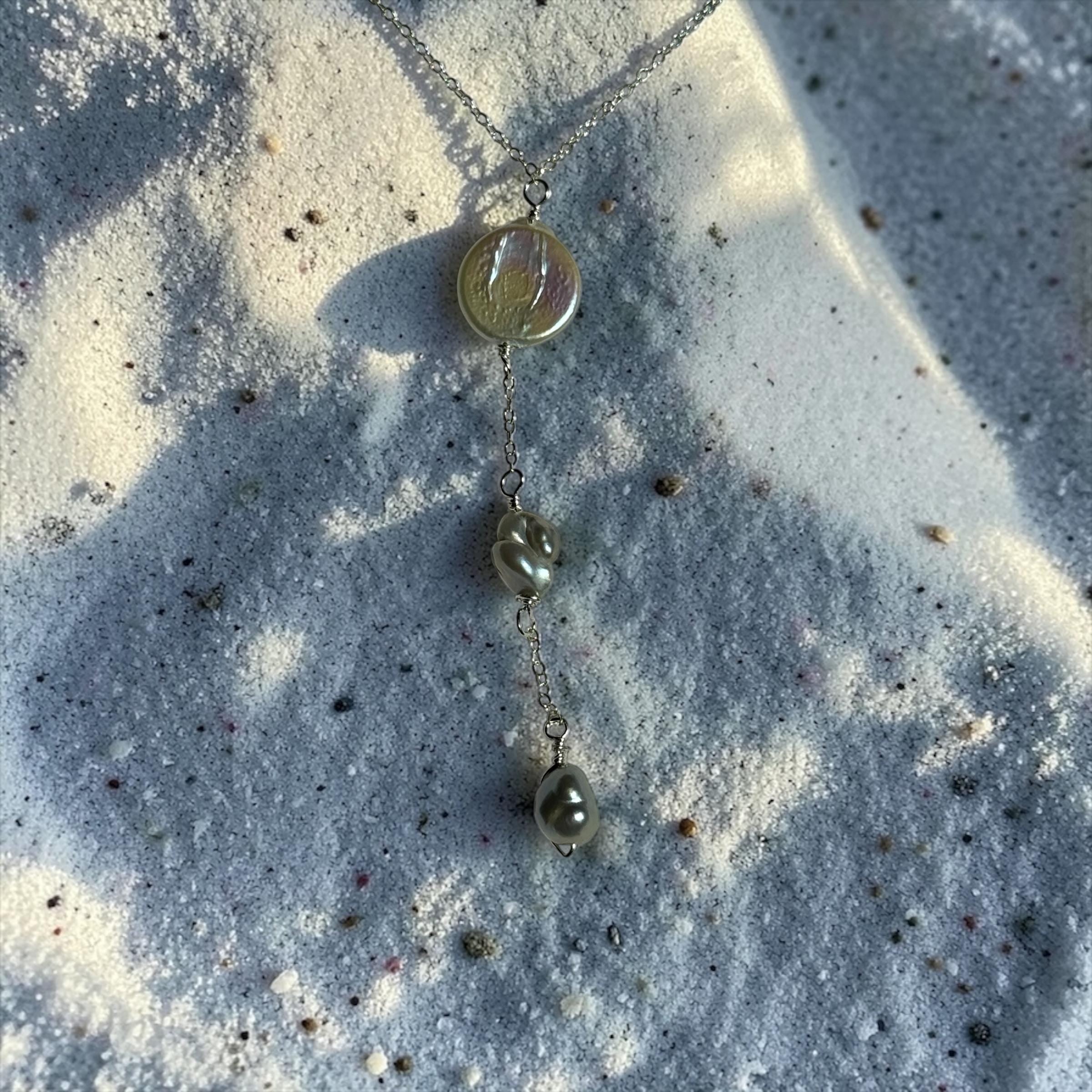 Shoreline Siren Pearl Drop Necklace
