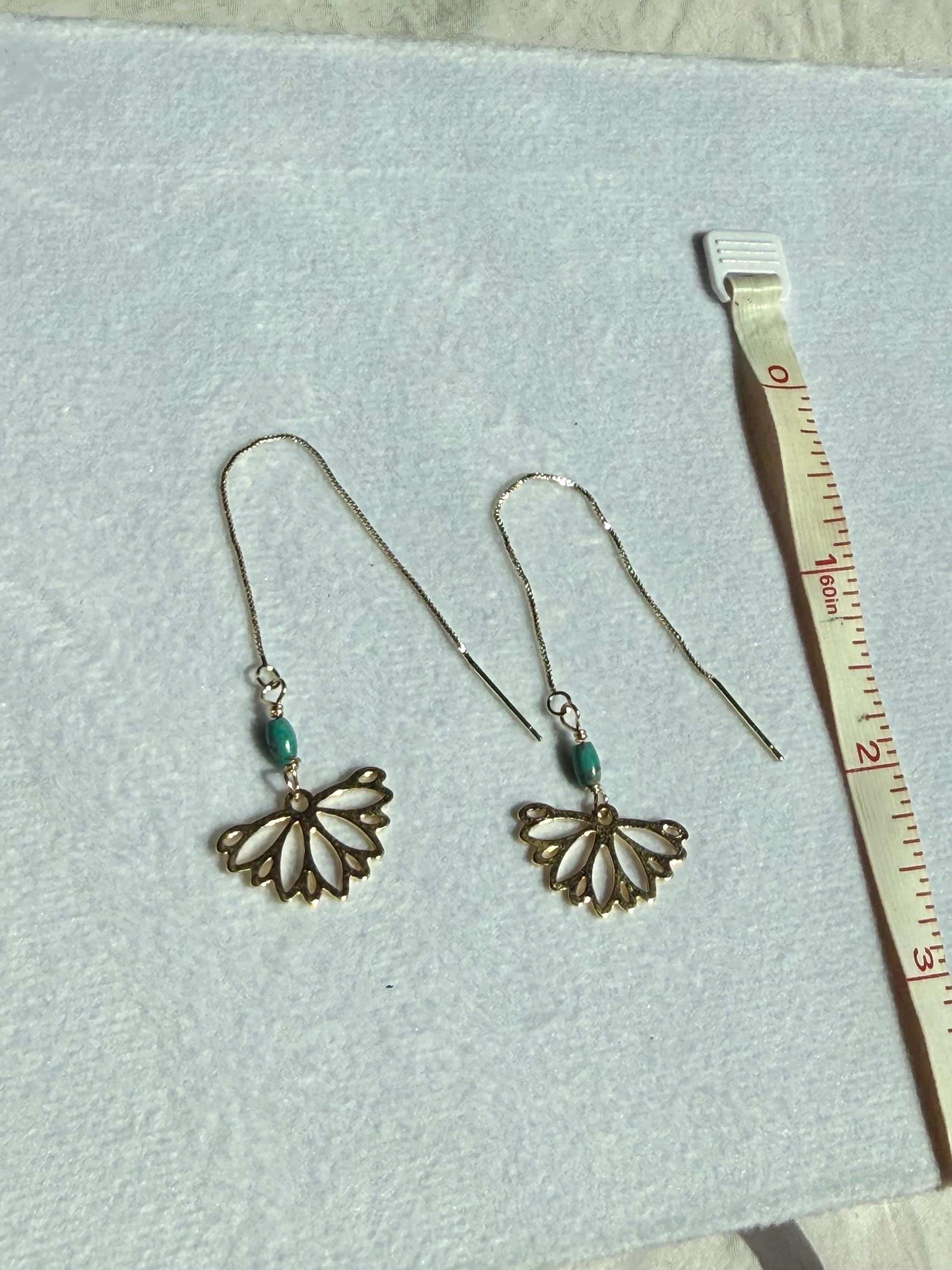 Siren Petal Threader Earrings