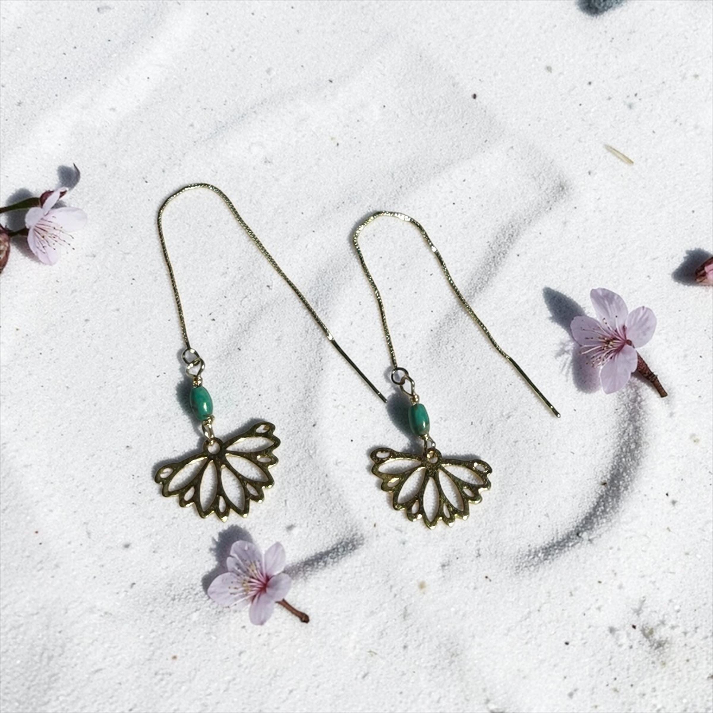 Siren Petal Threader Earrings