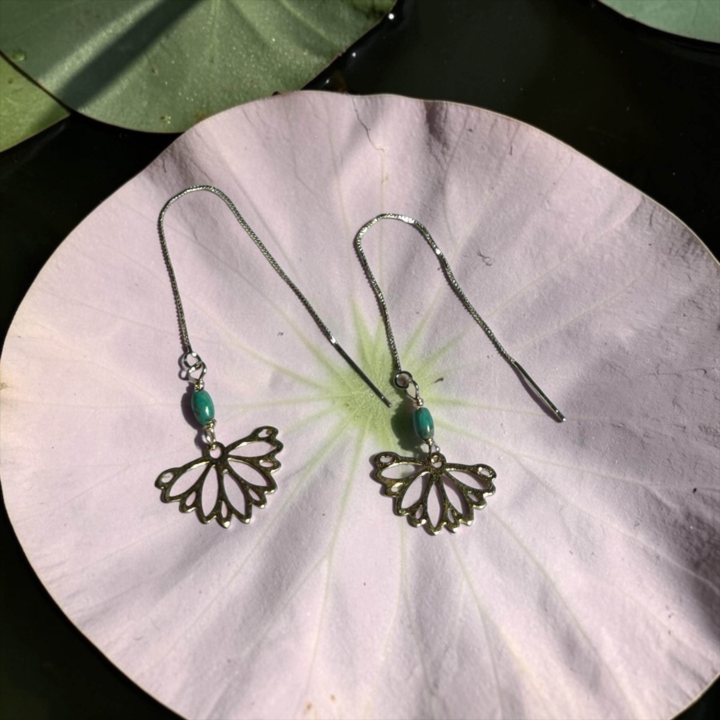 Siren Petal Threader Earrings