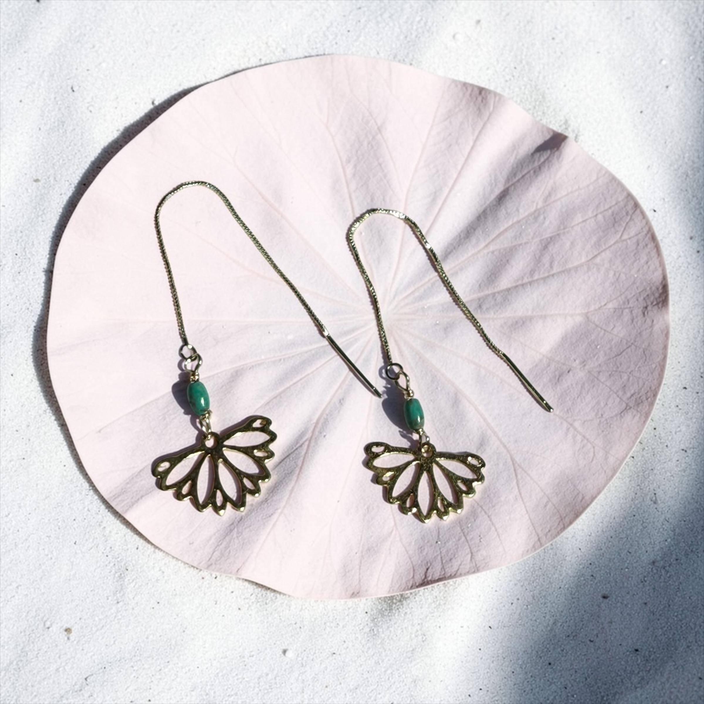 Siren Petal Threader Earrings