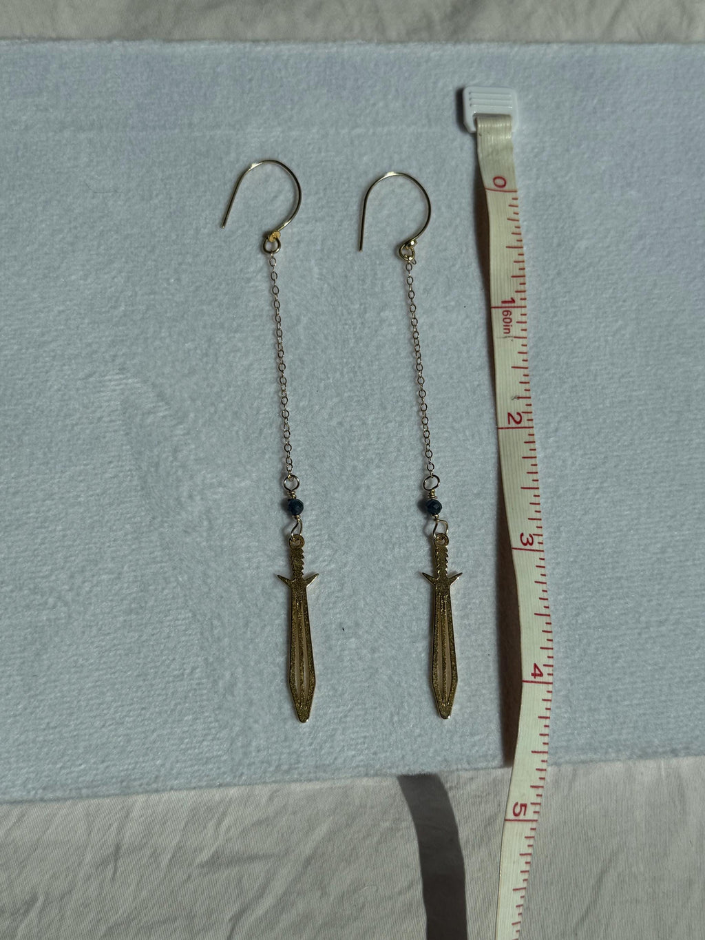 Midnight Blade Drop Earrings