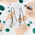 Emerald Heartline Threader Earrings