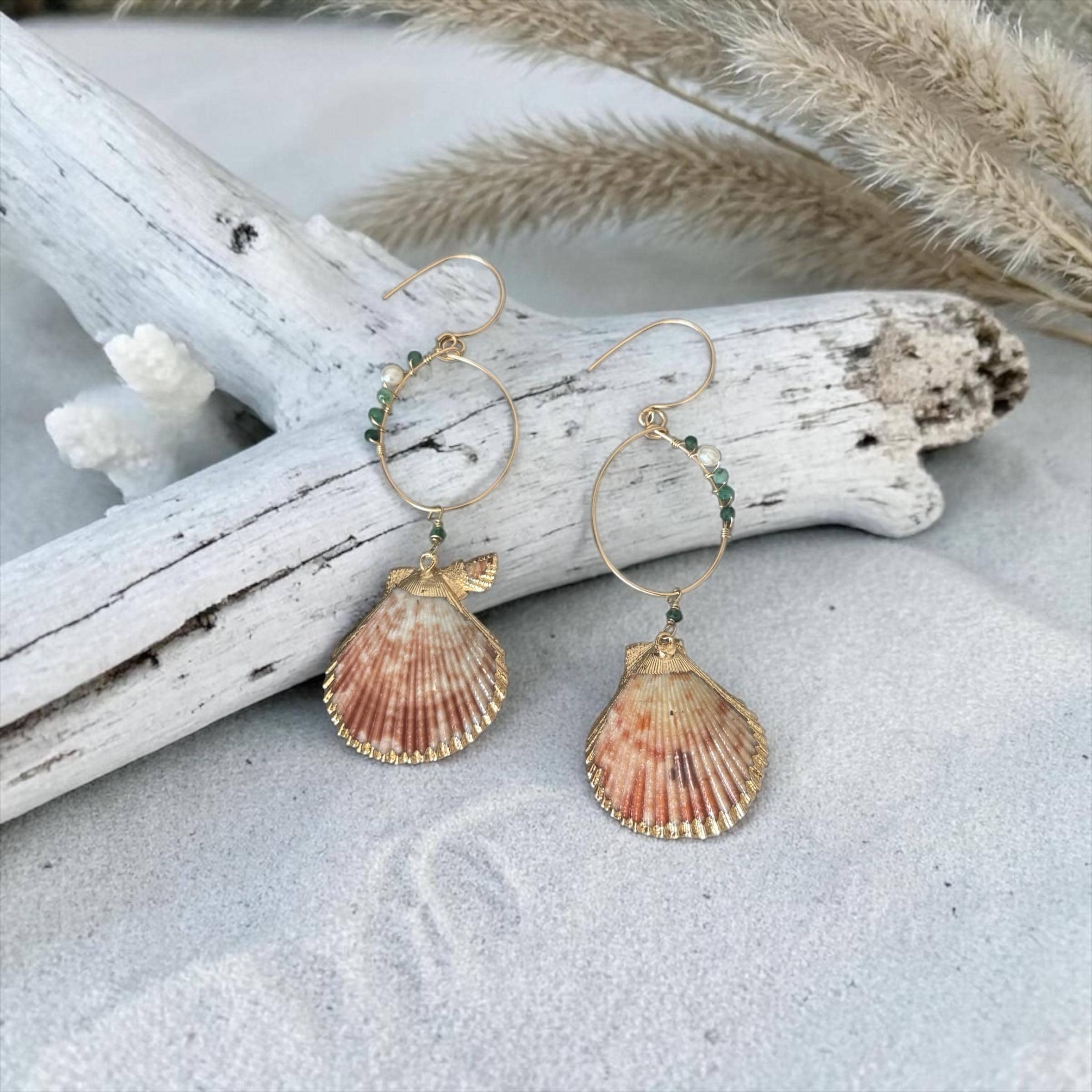 Tidebound Siren Hoop Earrings