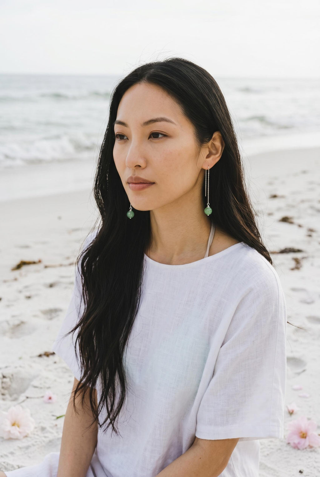 Verdé Drop Threaders Earrings