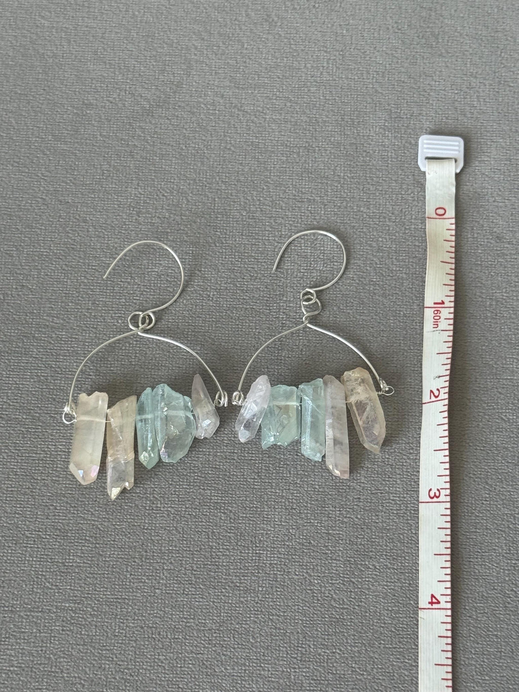 Moonmilk Prism Quartz Earrings