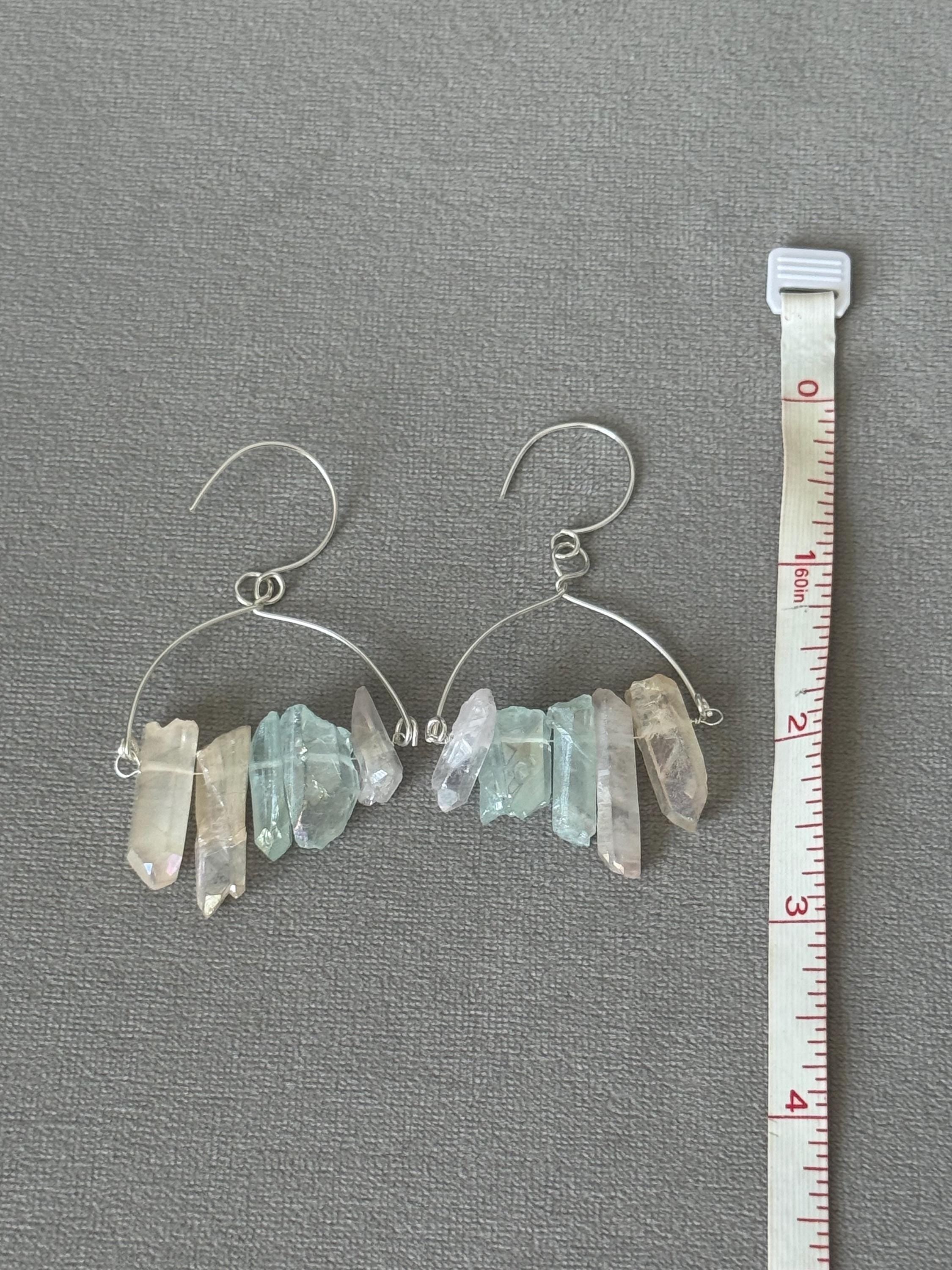 Moonmilk Prism Quartz Earrings