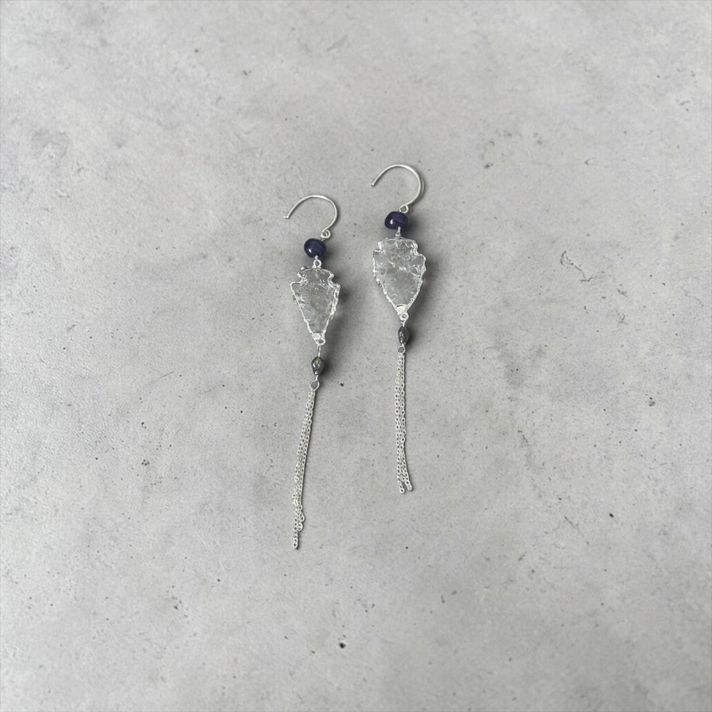 Siren Shard Tassel Earrings