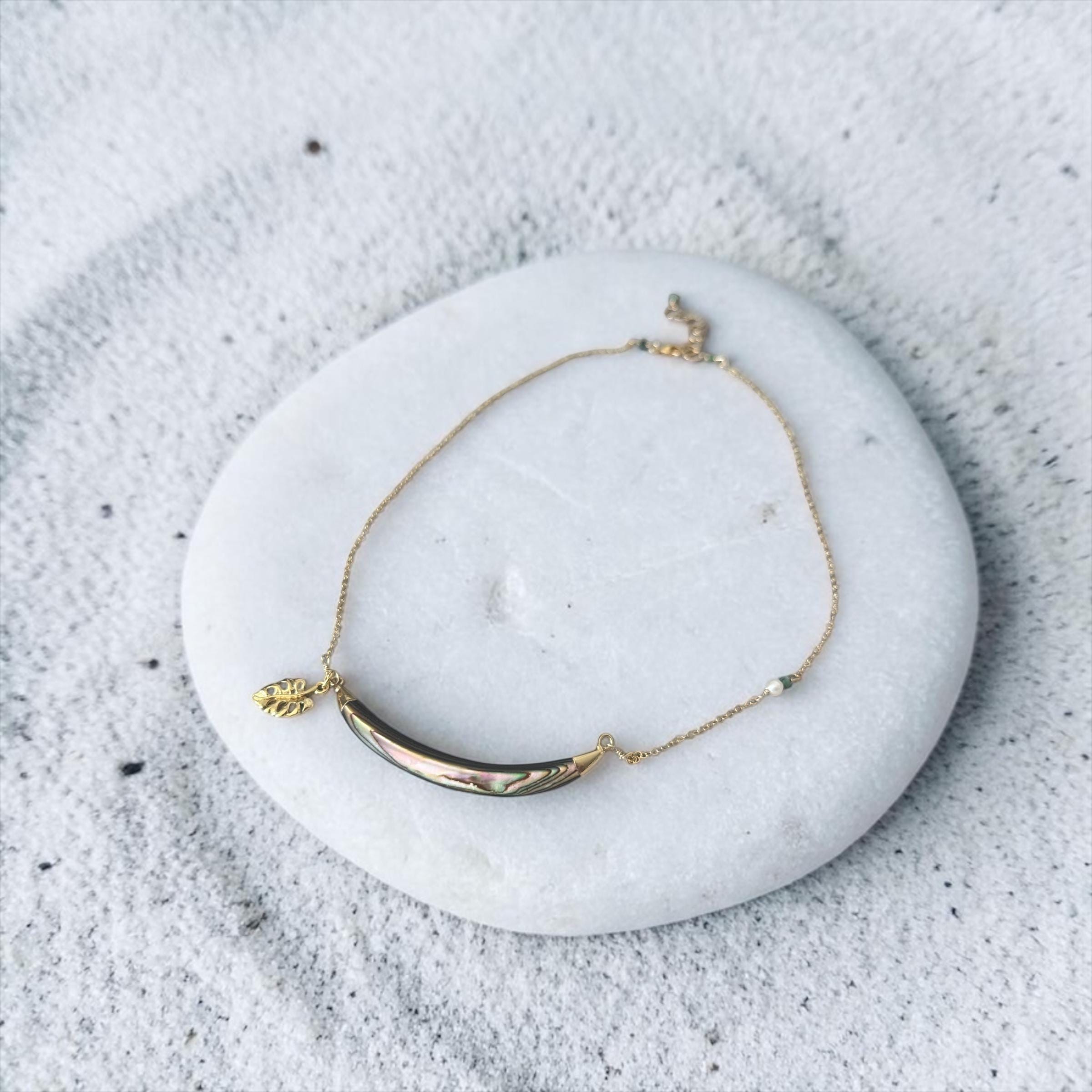 Siren Arc Abalone Necklace