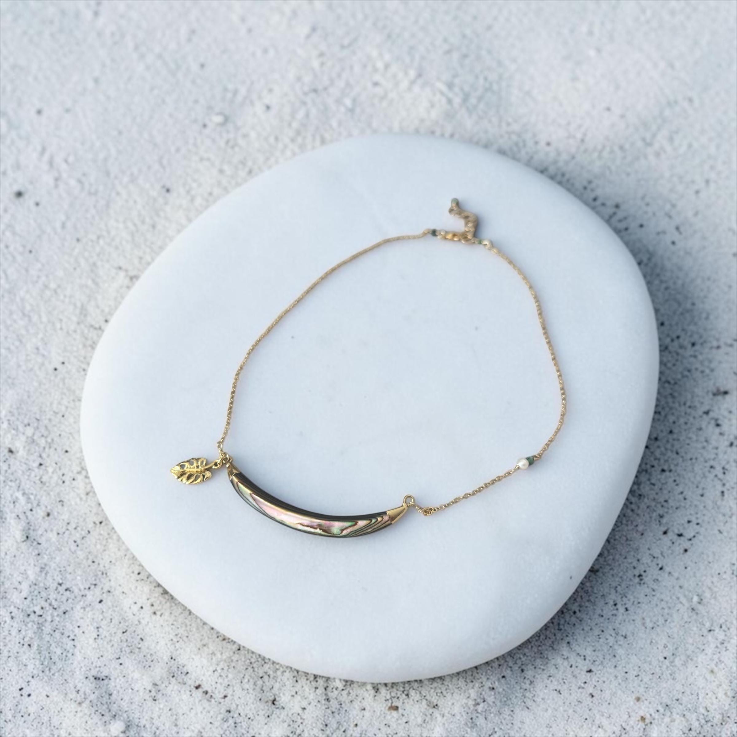 Siren Arc Abalone Necklace