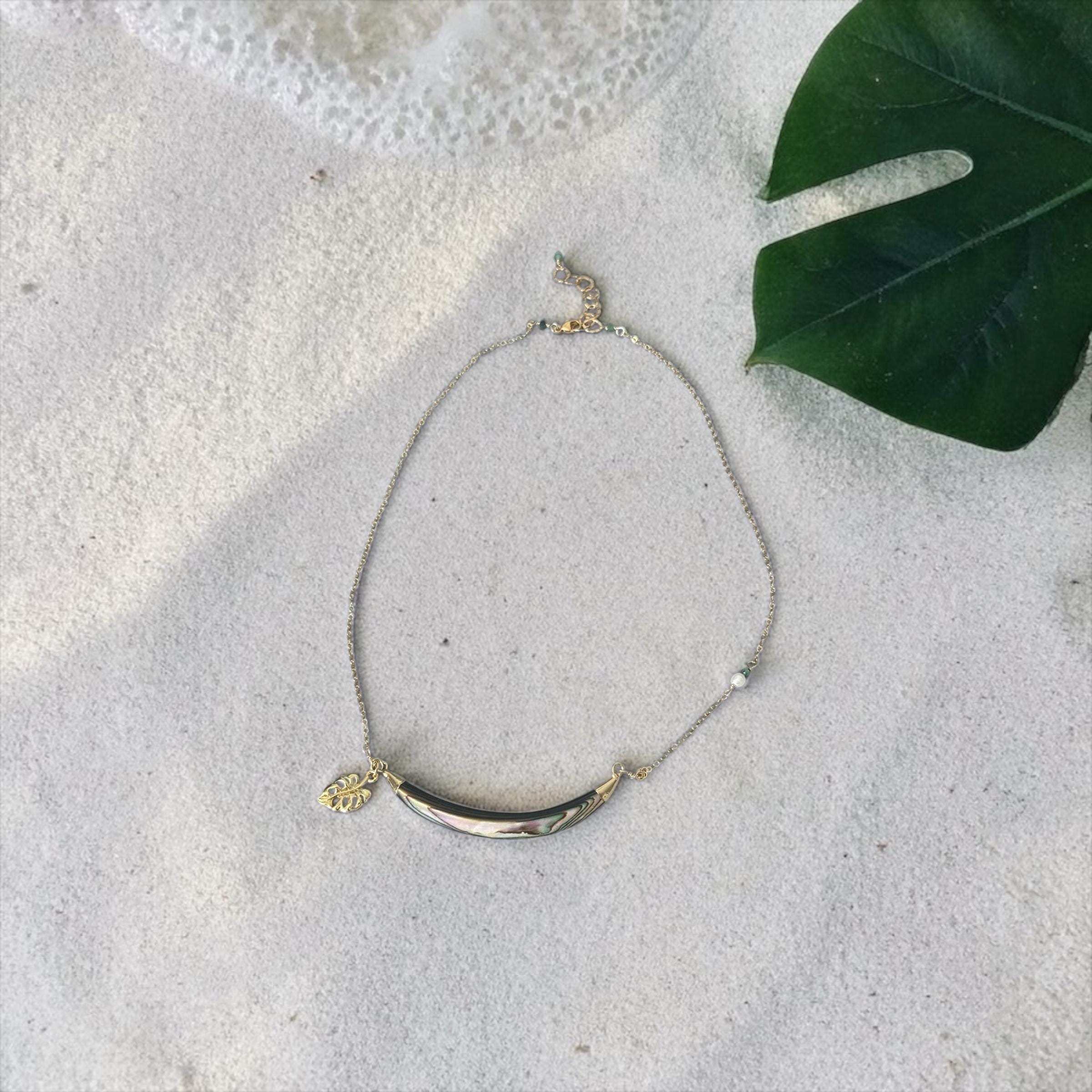 Siren Arc Abalone Necklace
