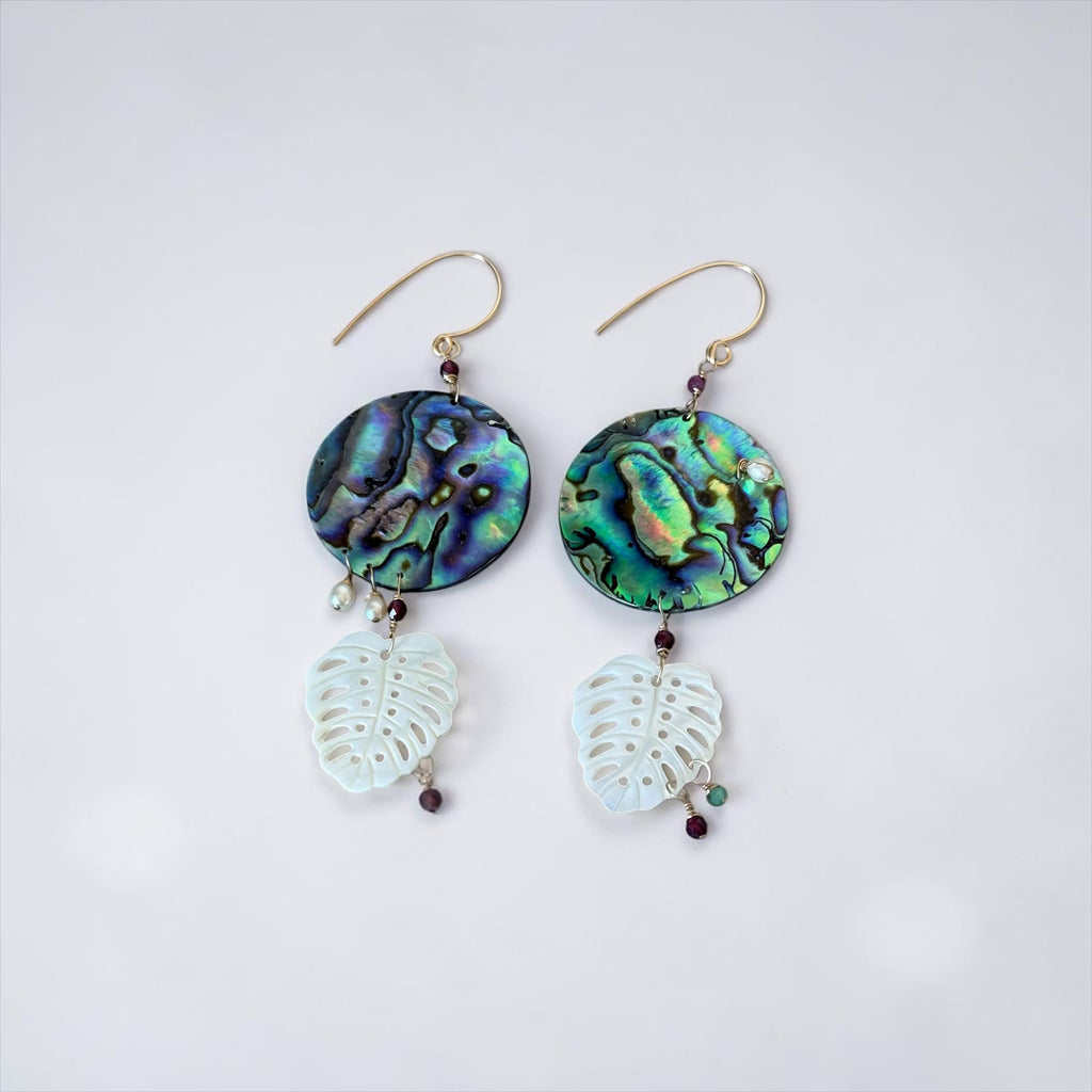 Iridescent Tide Statement Drop Earrings