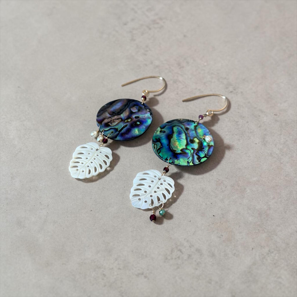 Iridescent Tide Statement Drop Earrings