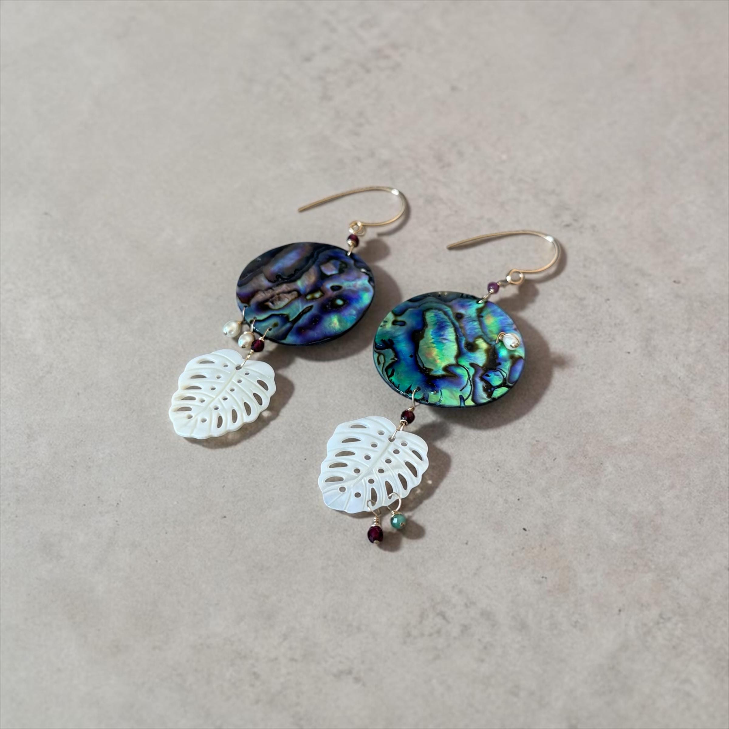 Iridescent Tide Statement Drop Earrings