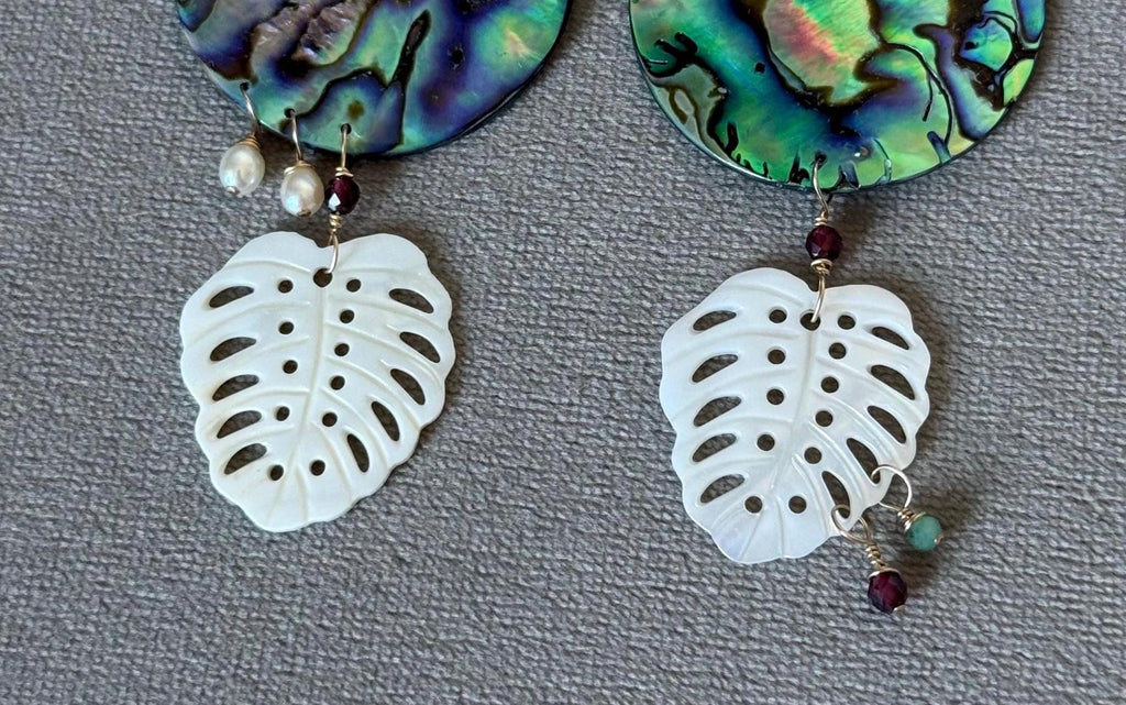 Iridescent Tide Statement Drop Earrings