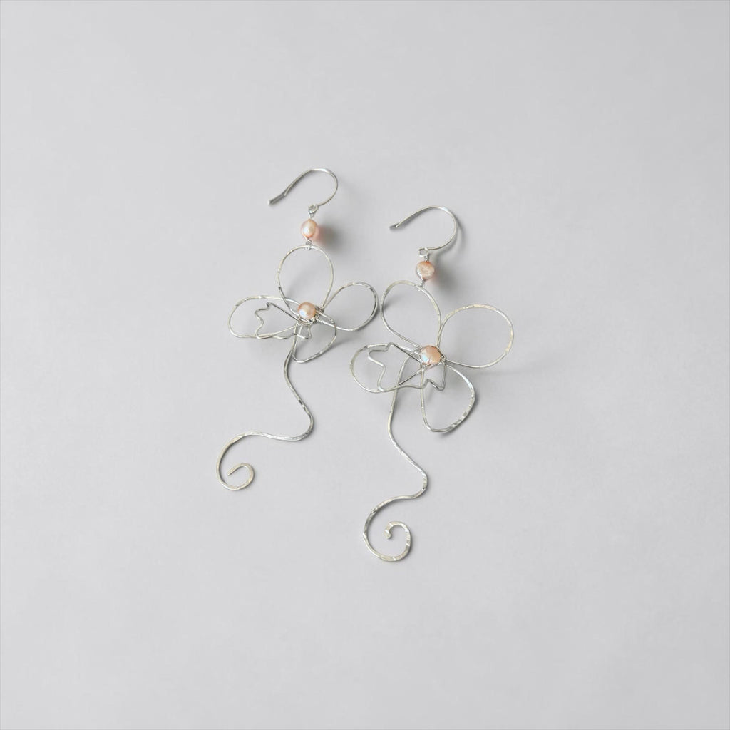 Silver Orchid Architect Earrings