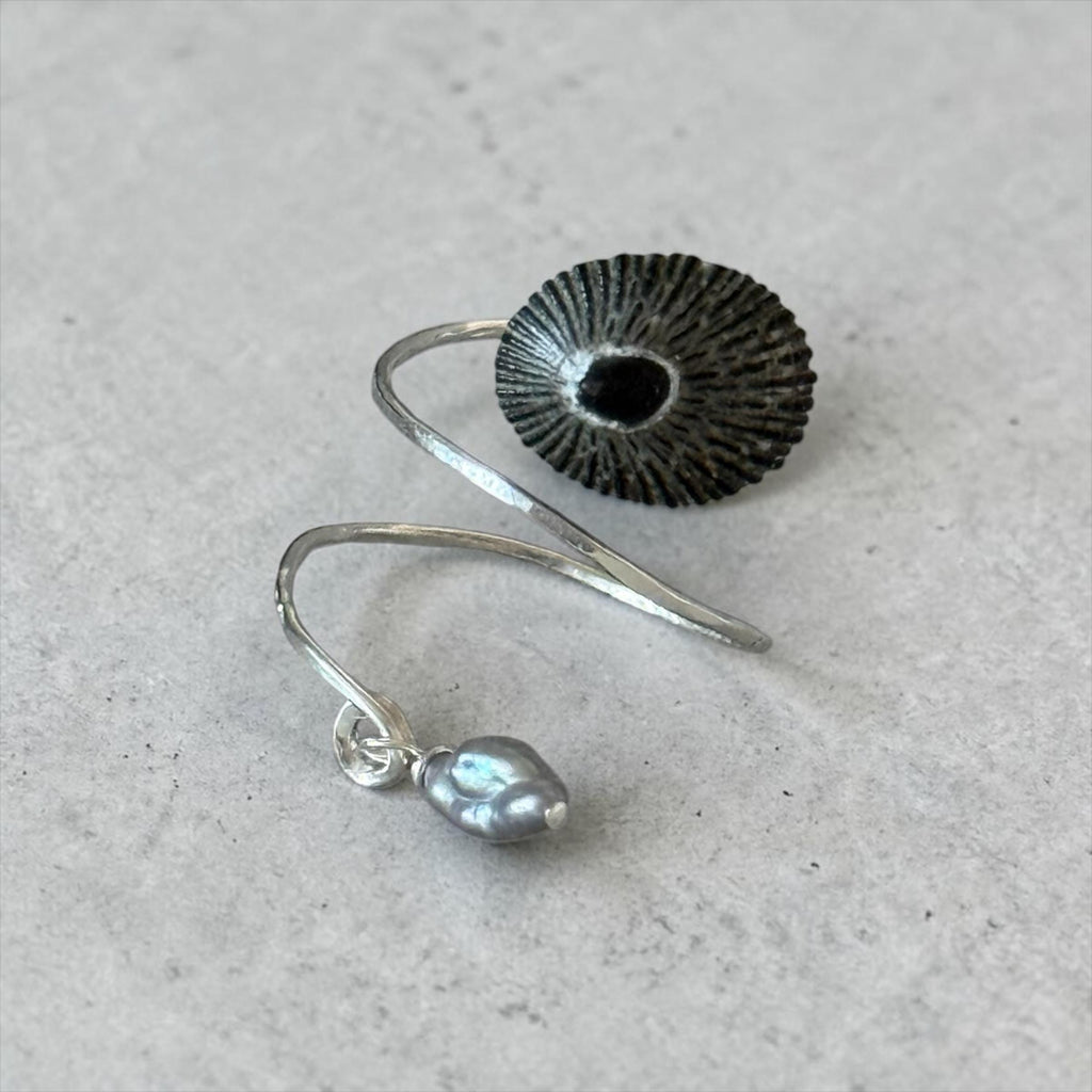 Midnight Tide Opihi Hammered Wrap Ring