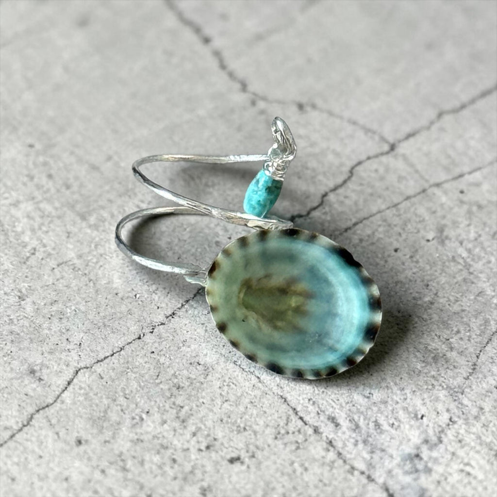 Tidepool Edge Opihi Hammered Wrap Ring