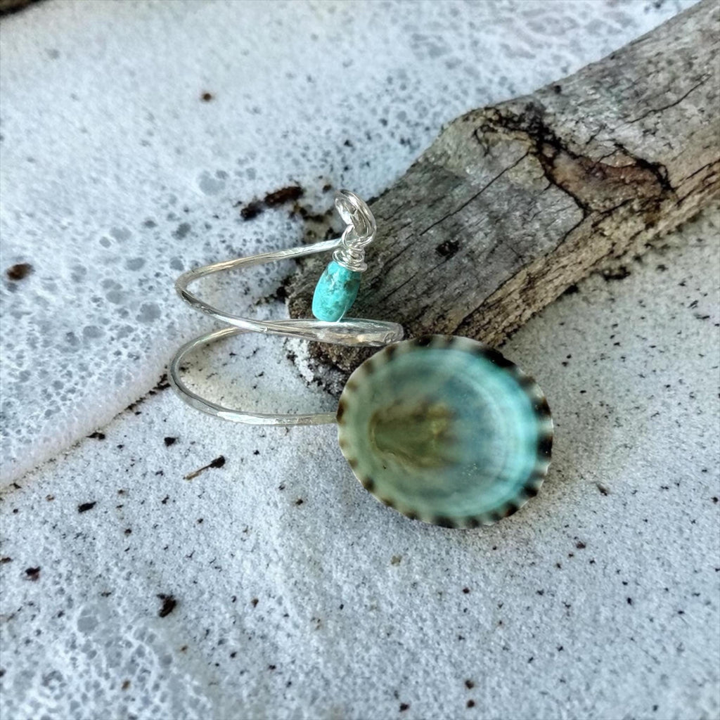 Tidepool Edge Opihi Hammered Wrap Ring