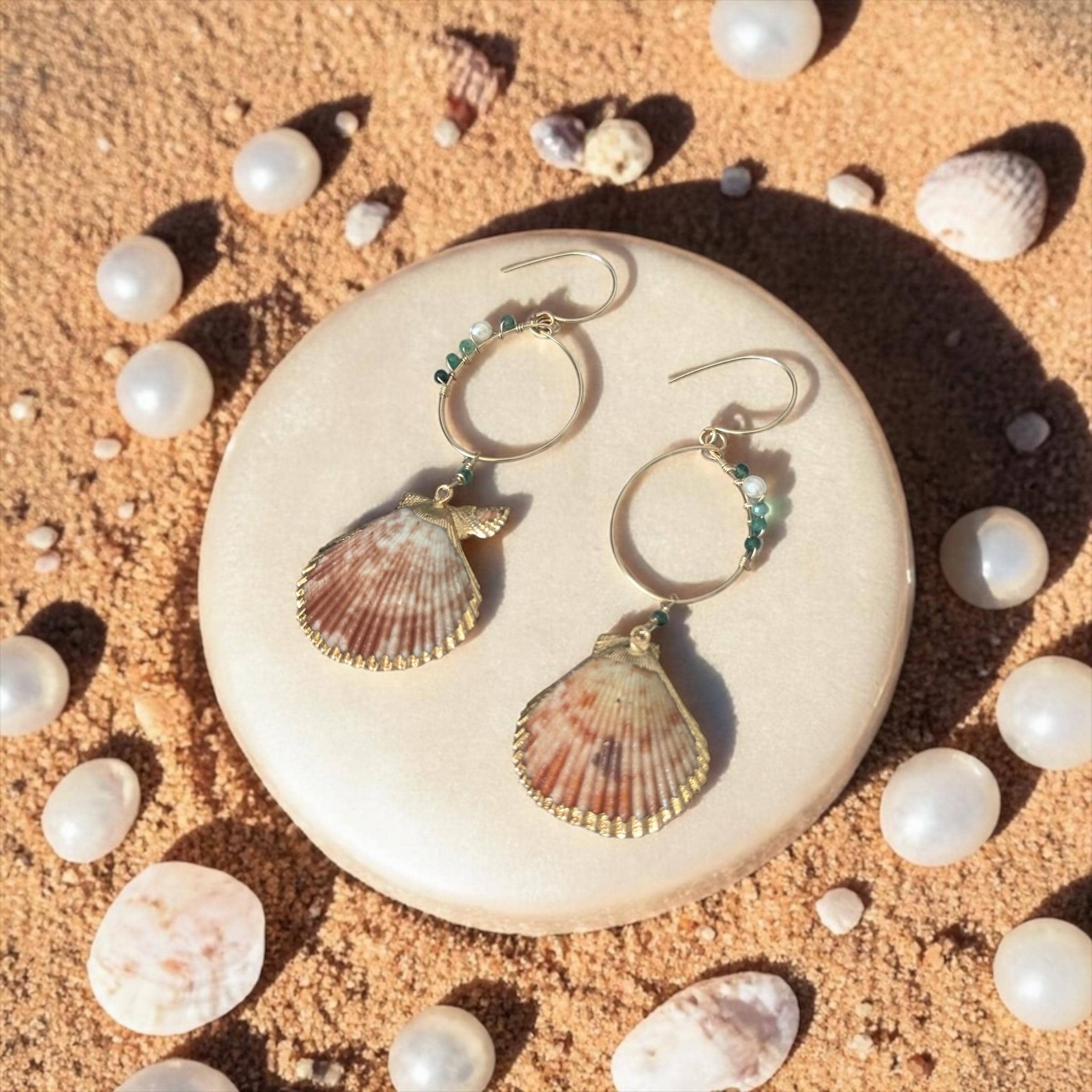 Tidebound Siren Hoop Earrings