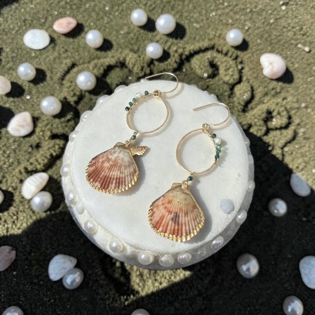 Tidebound Siren Hoop Earrings