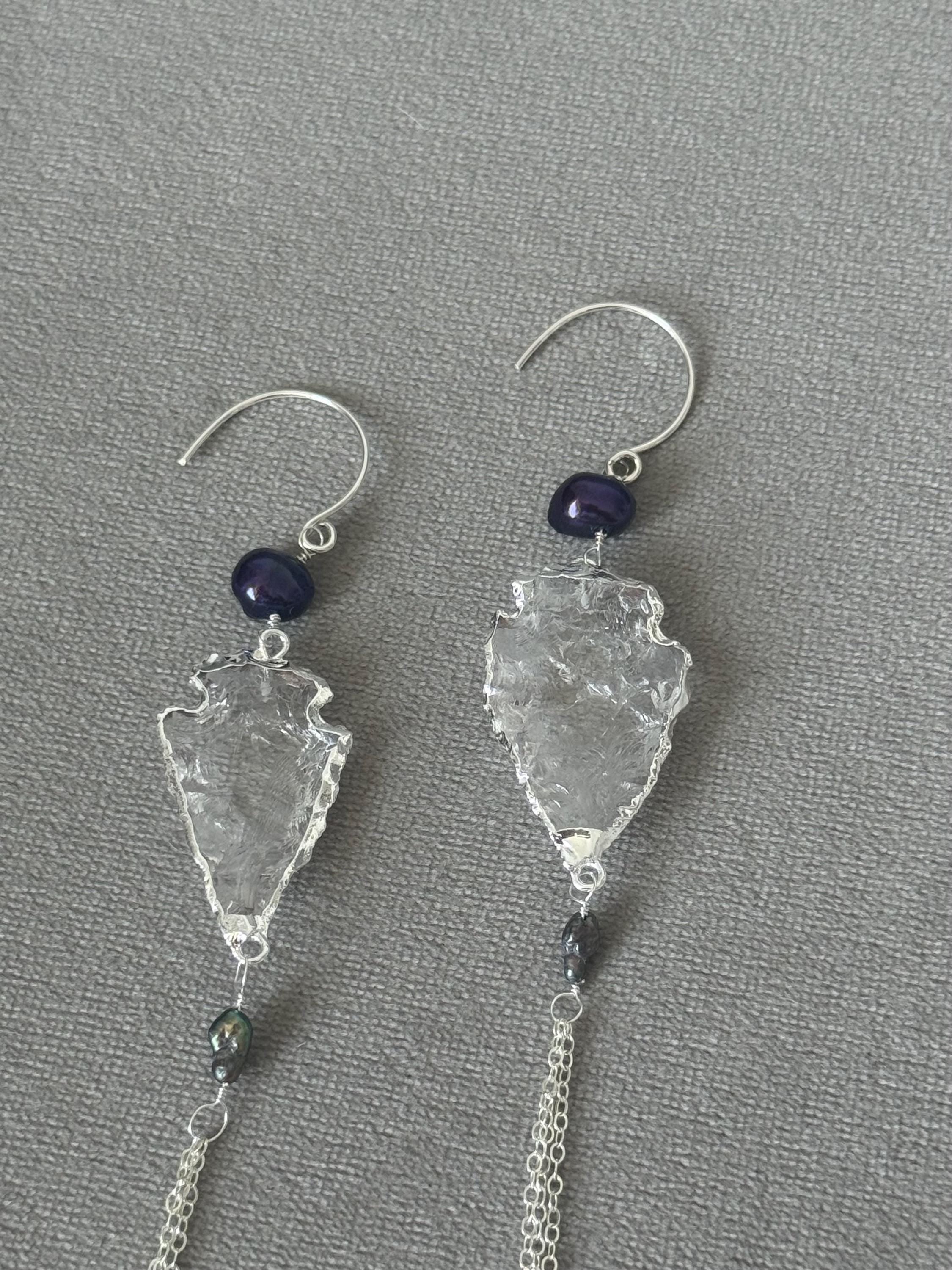 Siren Shard Tassel Earrings