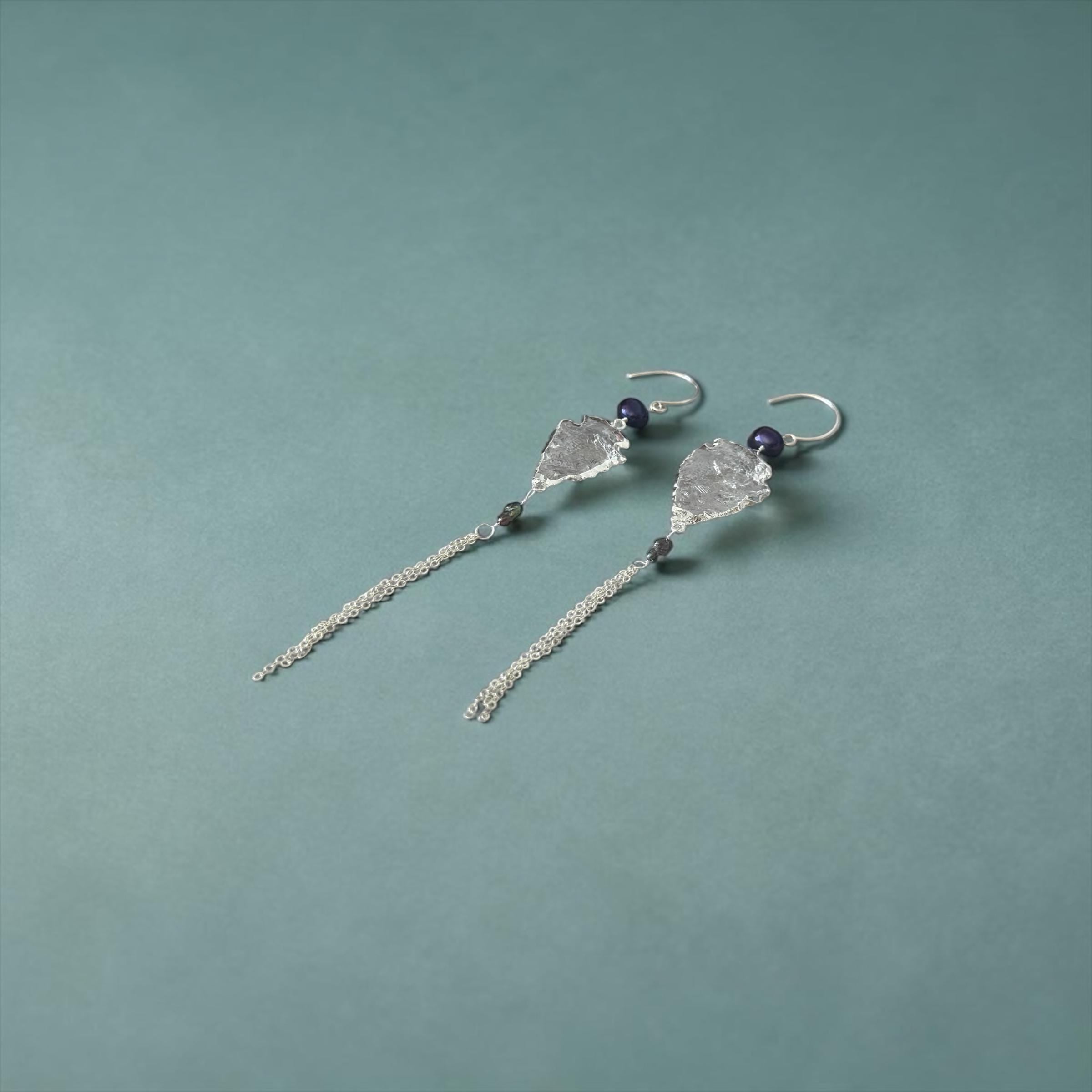 Siren Shard Tassel Earrings