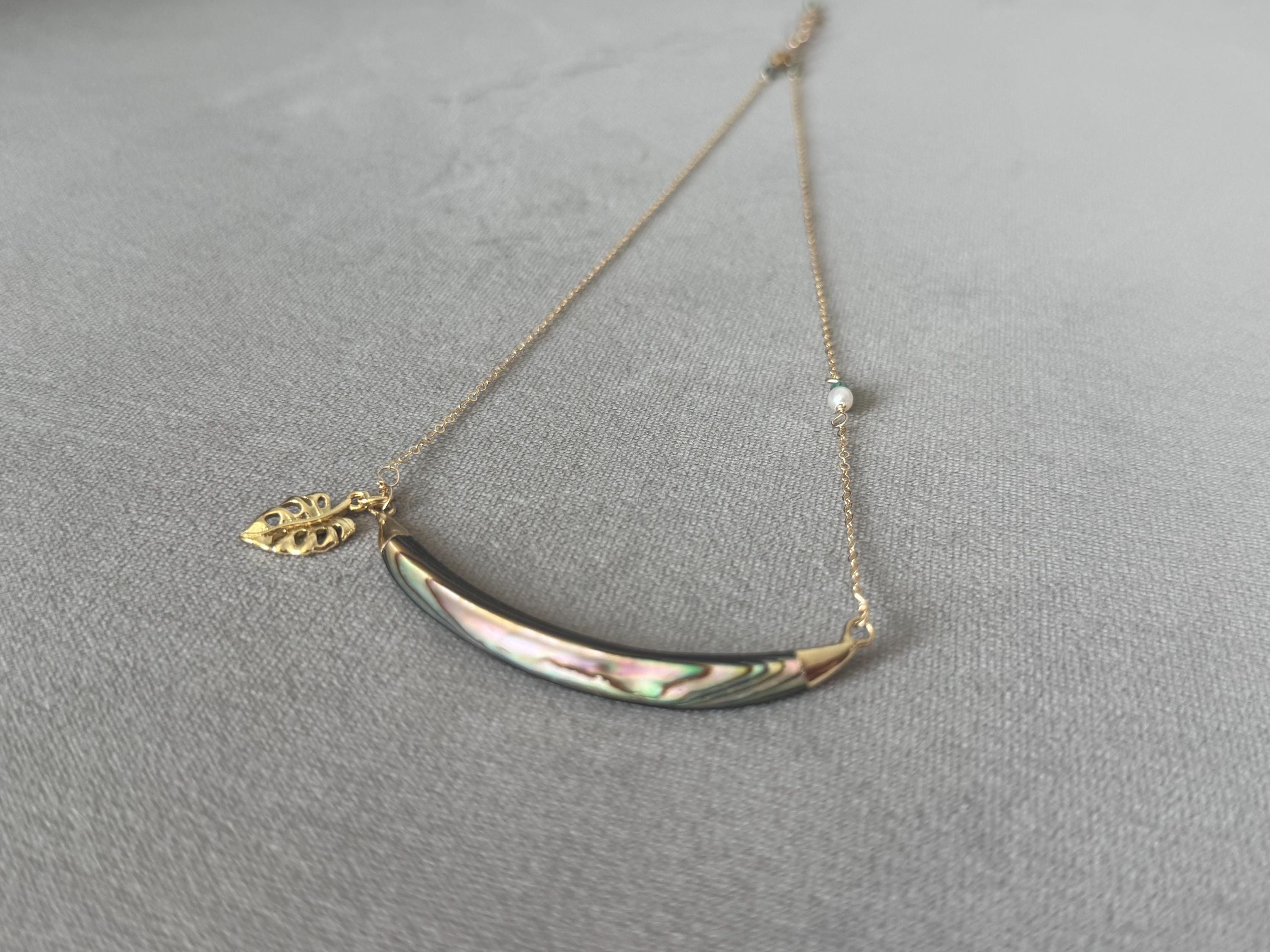 Siren Arc Abalone Necklace