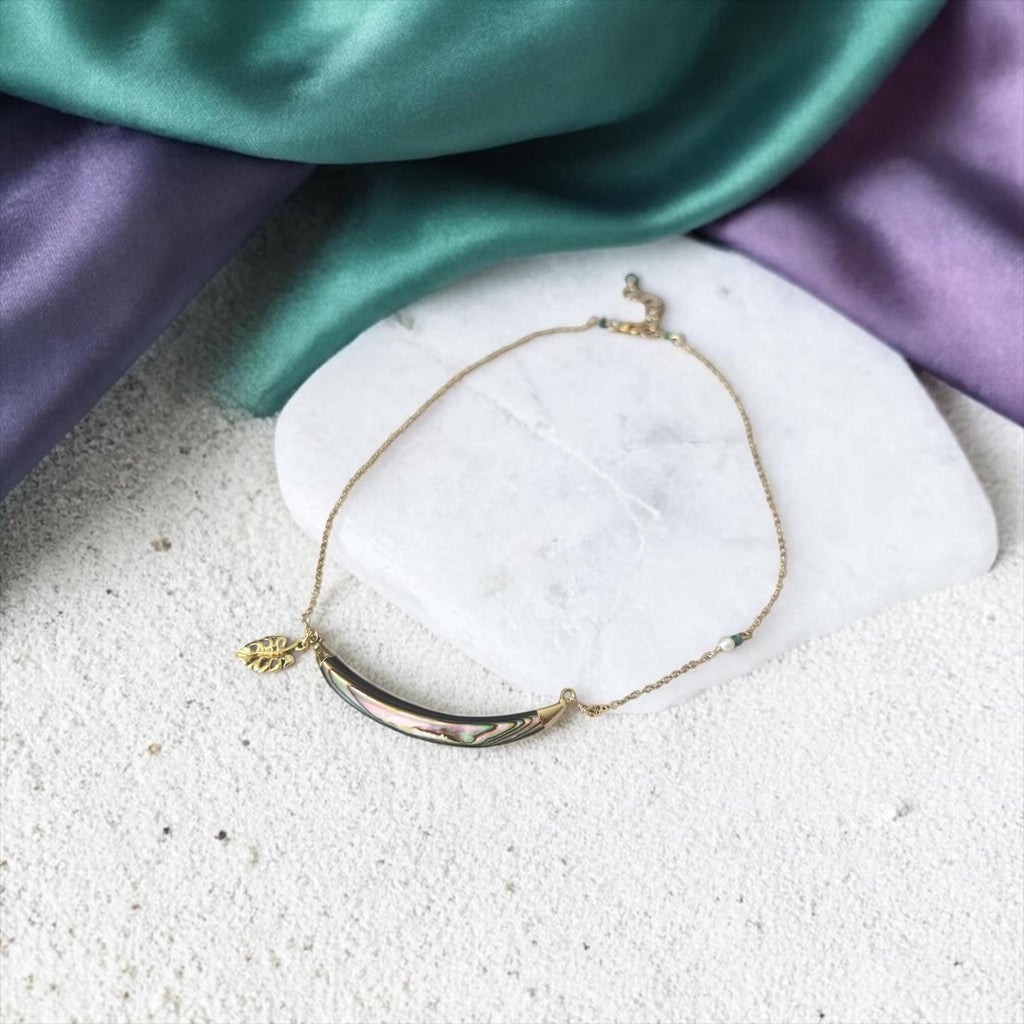 Siren Arc Abalone Necklace
