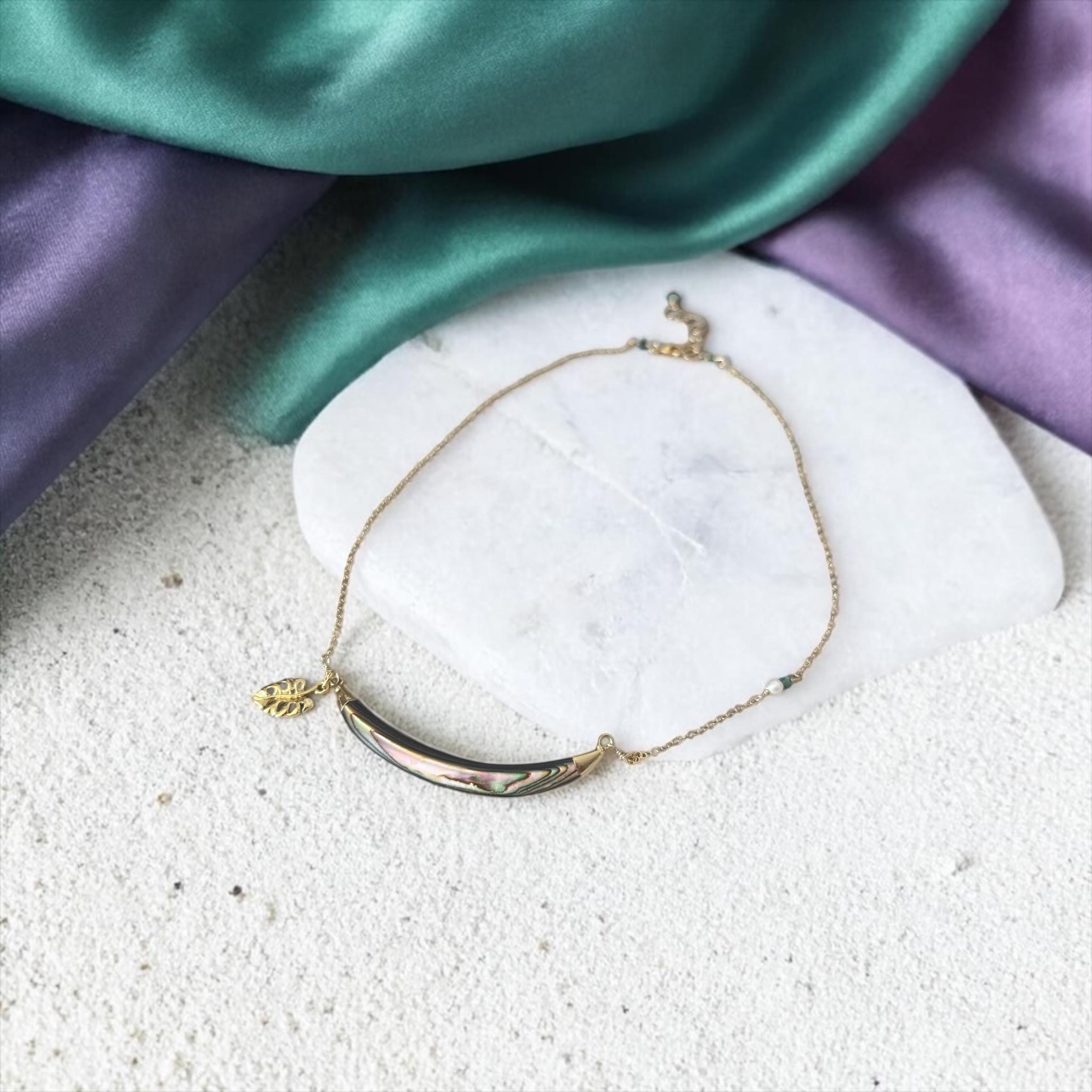 Siren Arc Abalone Necklace